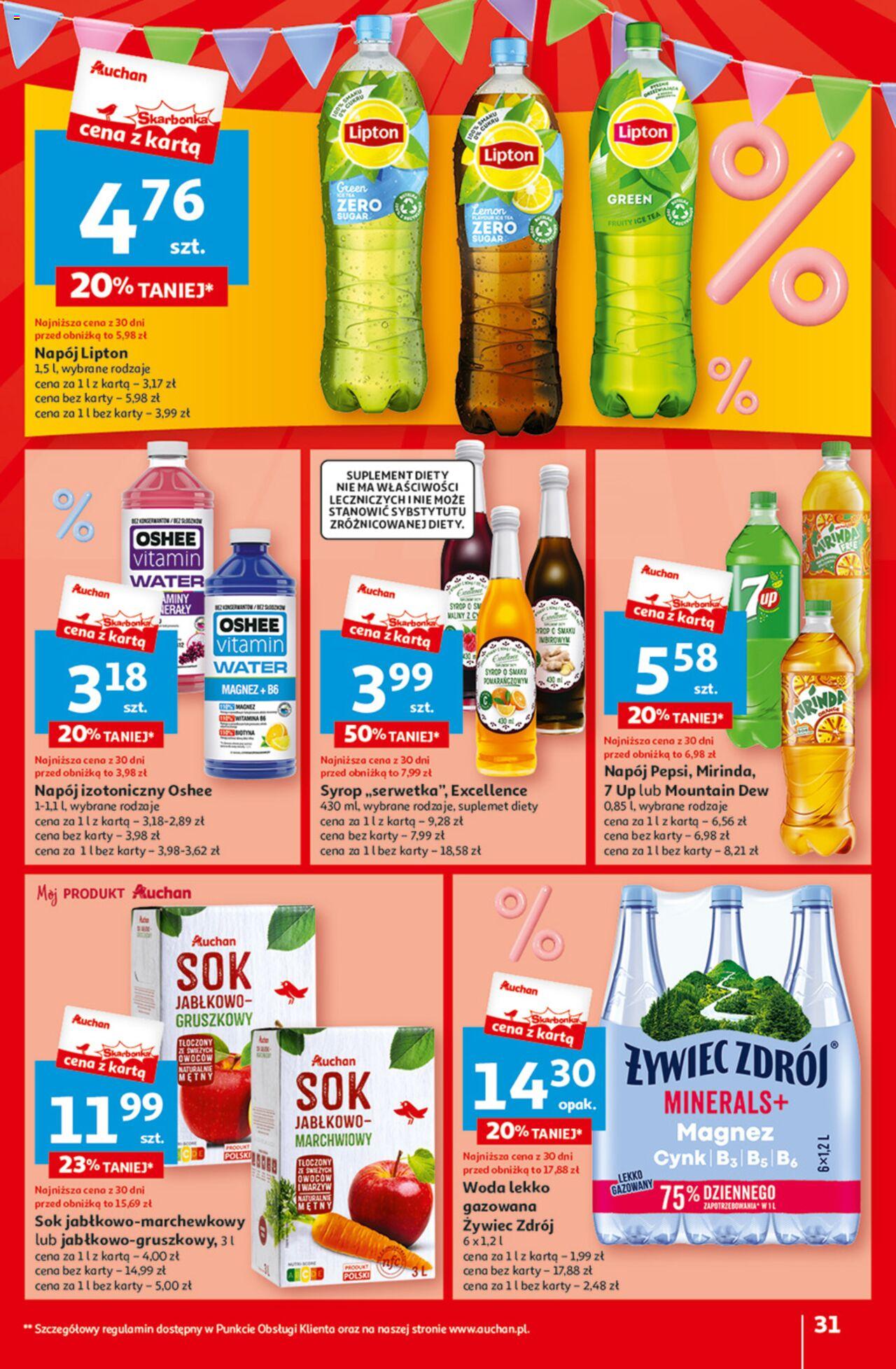 Auchan Jeszcze taniej na urodziny Hipermarket Gazetka ważna od 09.05.2024 do 15.05.2024 strona 31