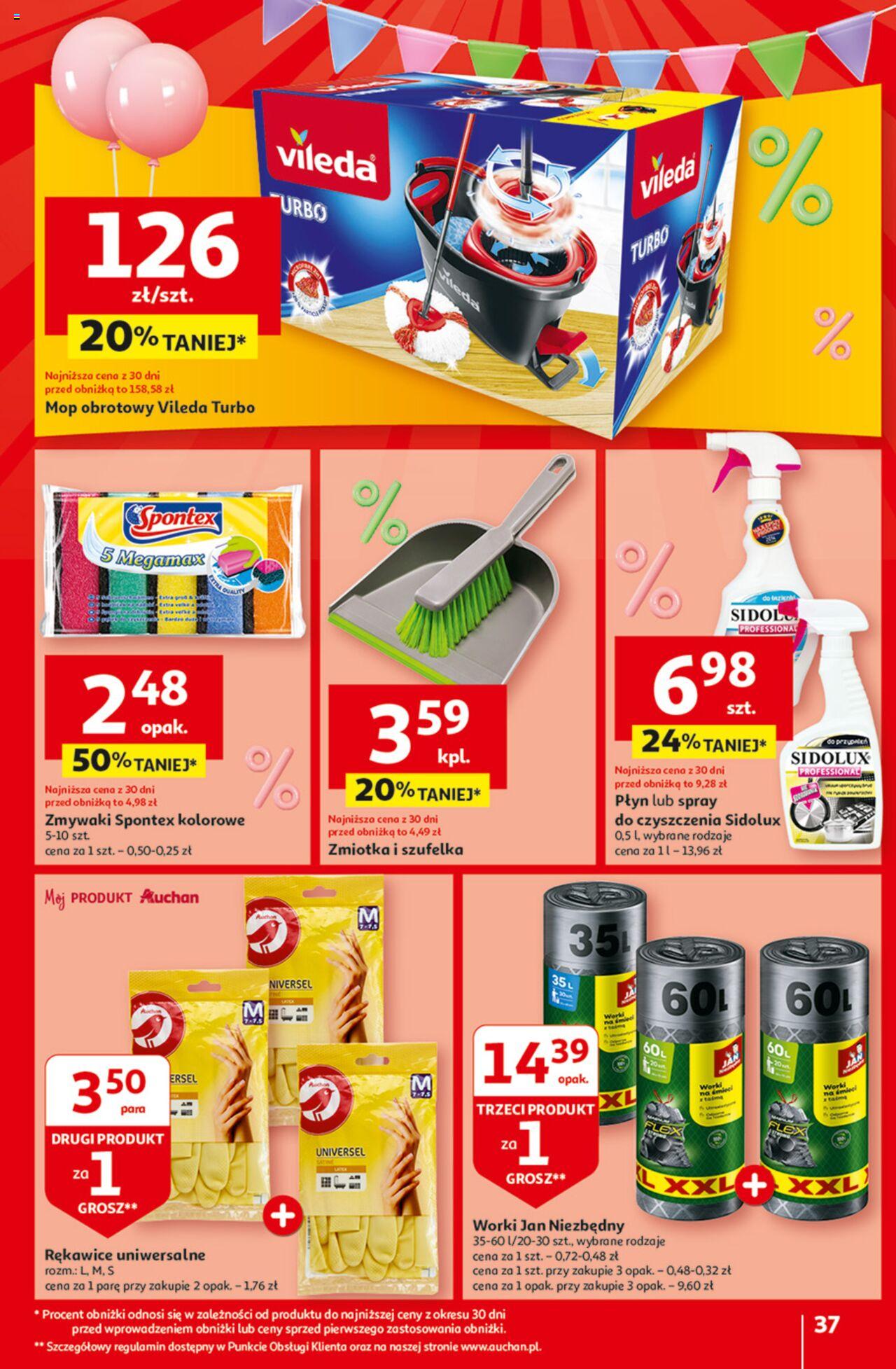 Auchan Jeszcze taniej na urodziny Hipermarket Gazetka ważna od 09.05.2024 do 15.05.2024 strona 37