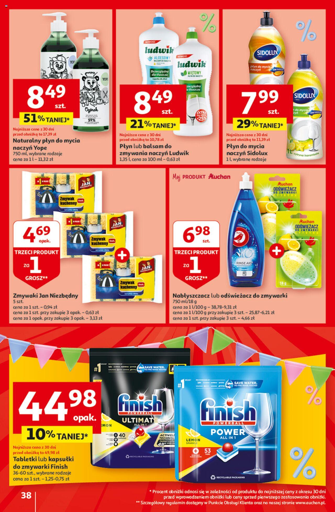 Auchan Jeszcze taniej na urodziny Hipermarket Gazetka ważna od 09.05.2024 do 15.05.2024 strona 38