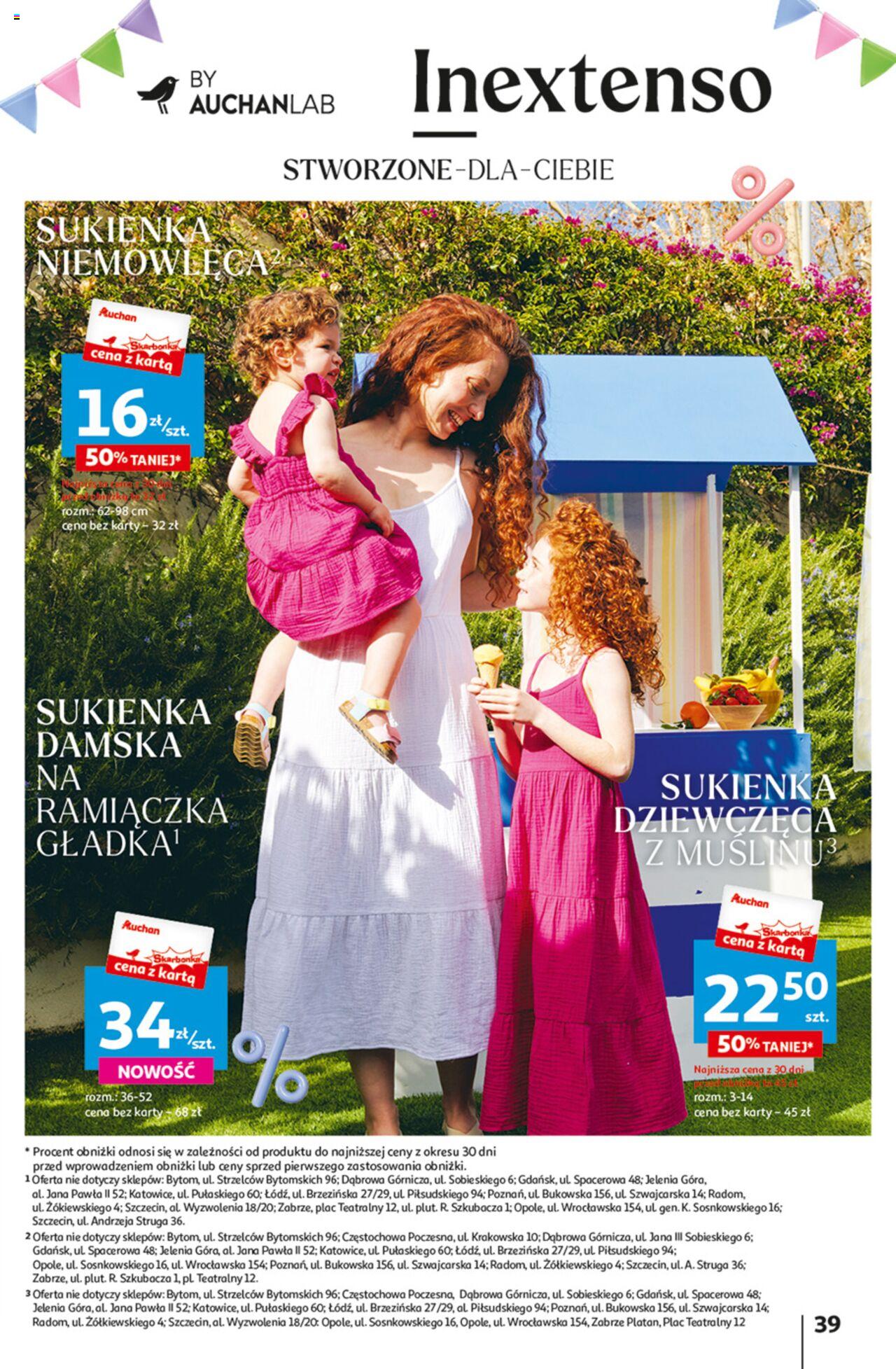 Auchan Jeszcze taniej na urodziny Hipermarket Gazetka ważna od 09.05.2024 do 15.05.2024 strona 39