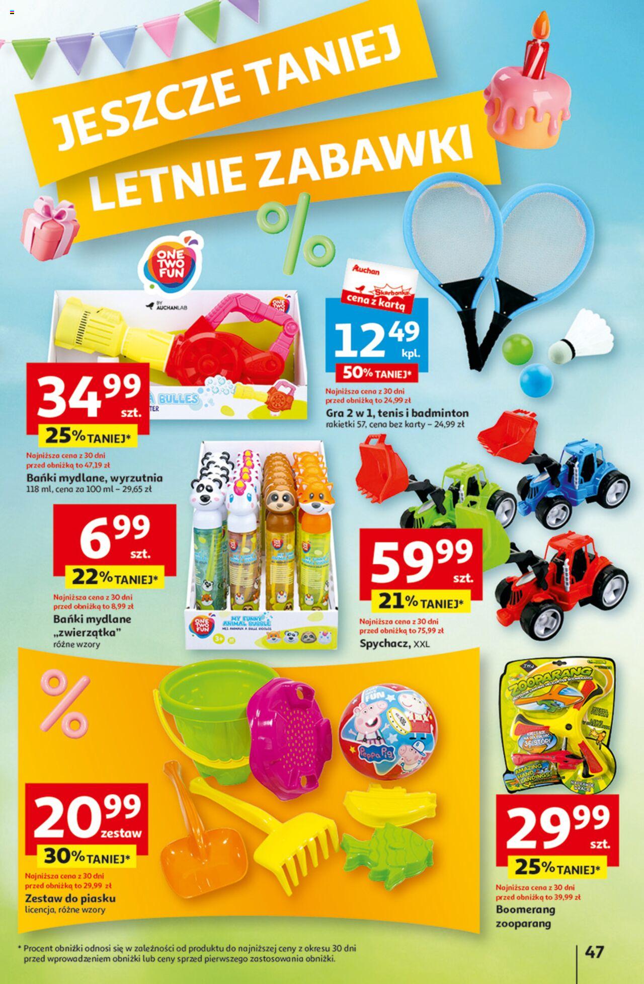 Auchan Jeszcze taniej na urodziny Hipermarket Gazetka ważna od 09.05.2024 do 15.05.2024 strona 47