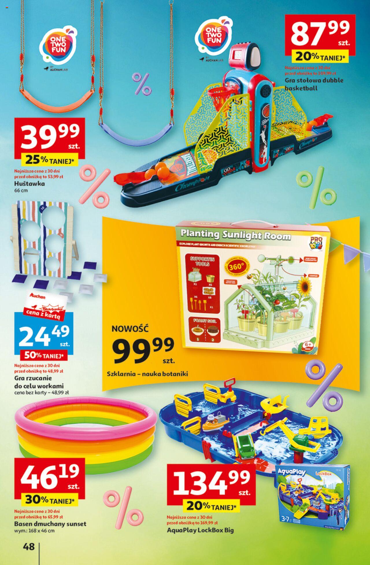 Auchan Jeszcze taniej na urodziny Hipermarket Gazetka ważna od 09.05.2024 do 15.05.2024 strona 48