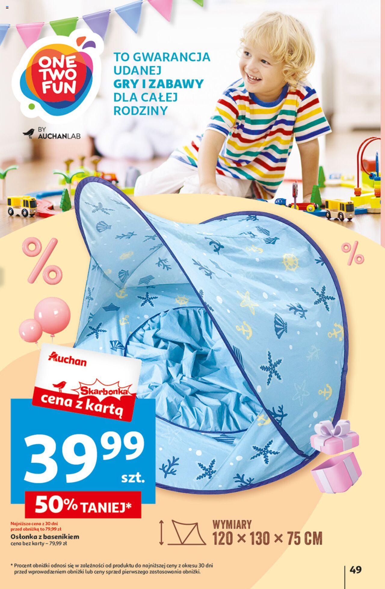 Auchan Jeszcze taniej na urodziny Hipermarket Gazetka ważna od 09.05.2024 do 15.05.2024 strona 49