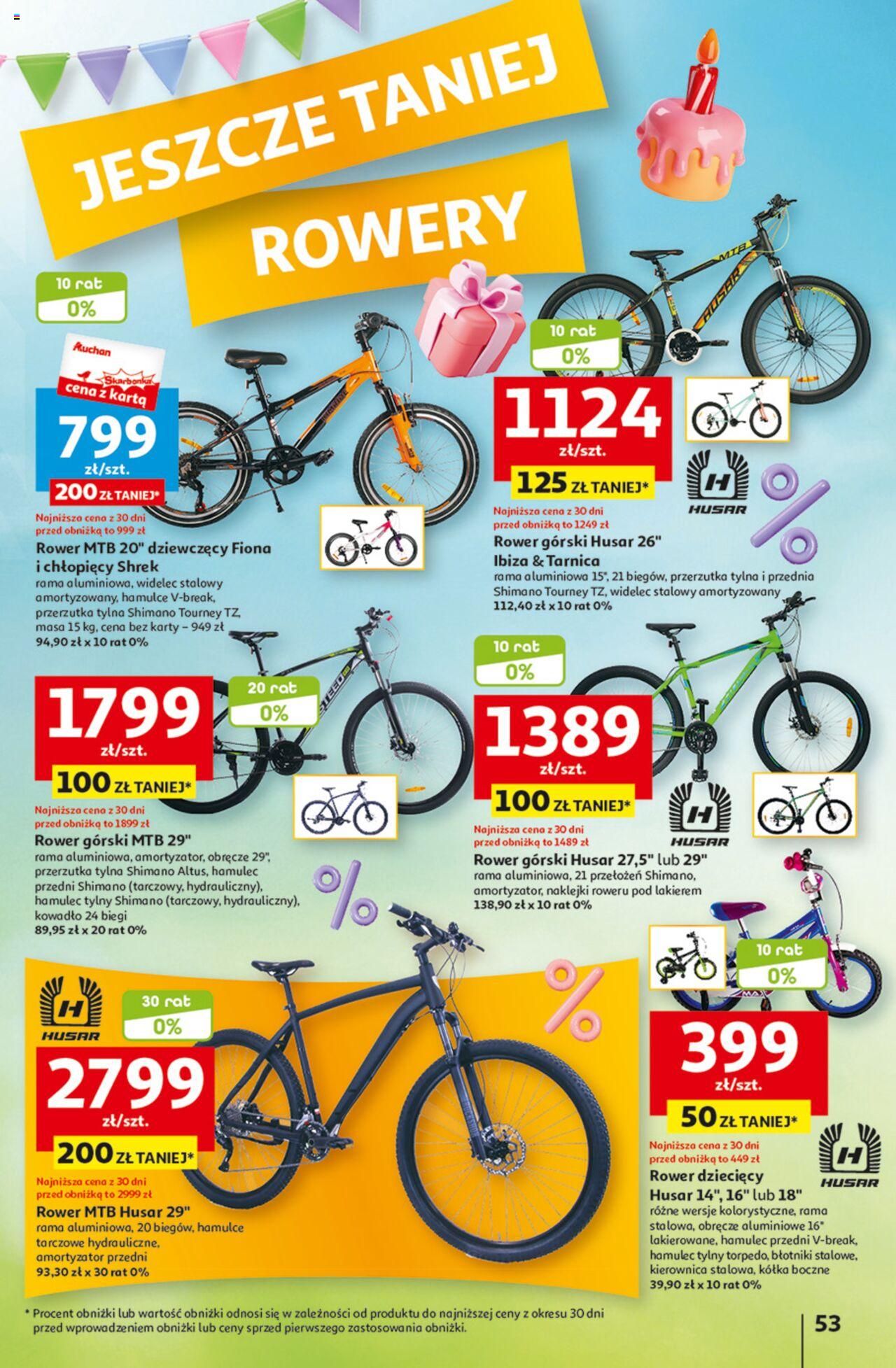Auchan Jeszcze taniej na urodziny Hipermarket Gazetka ważna od 09.05.2024 do 15.05.2024 strona 53