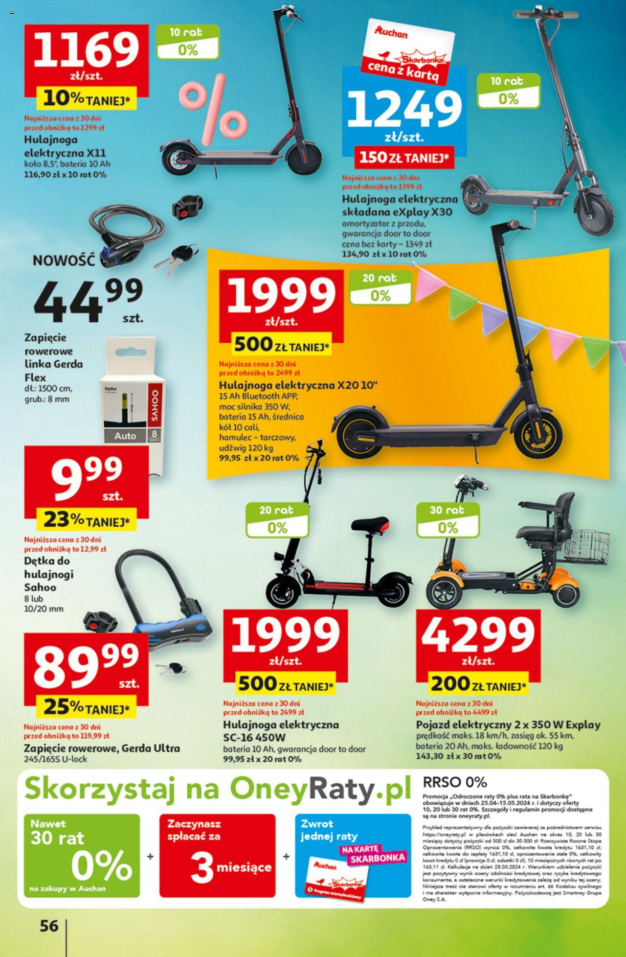 Auchan Jeszcze taniej na urodziny Hipermarket Gazetka ważna od 09.05.2024 do 15.05.2024 strona 56