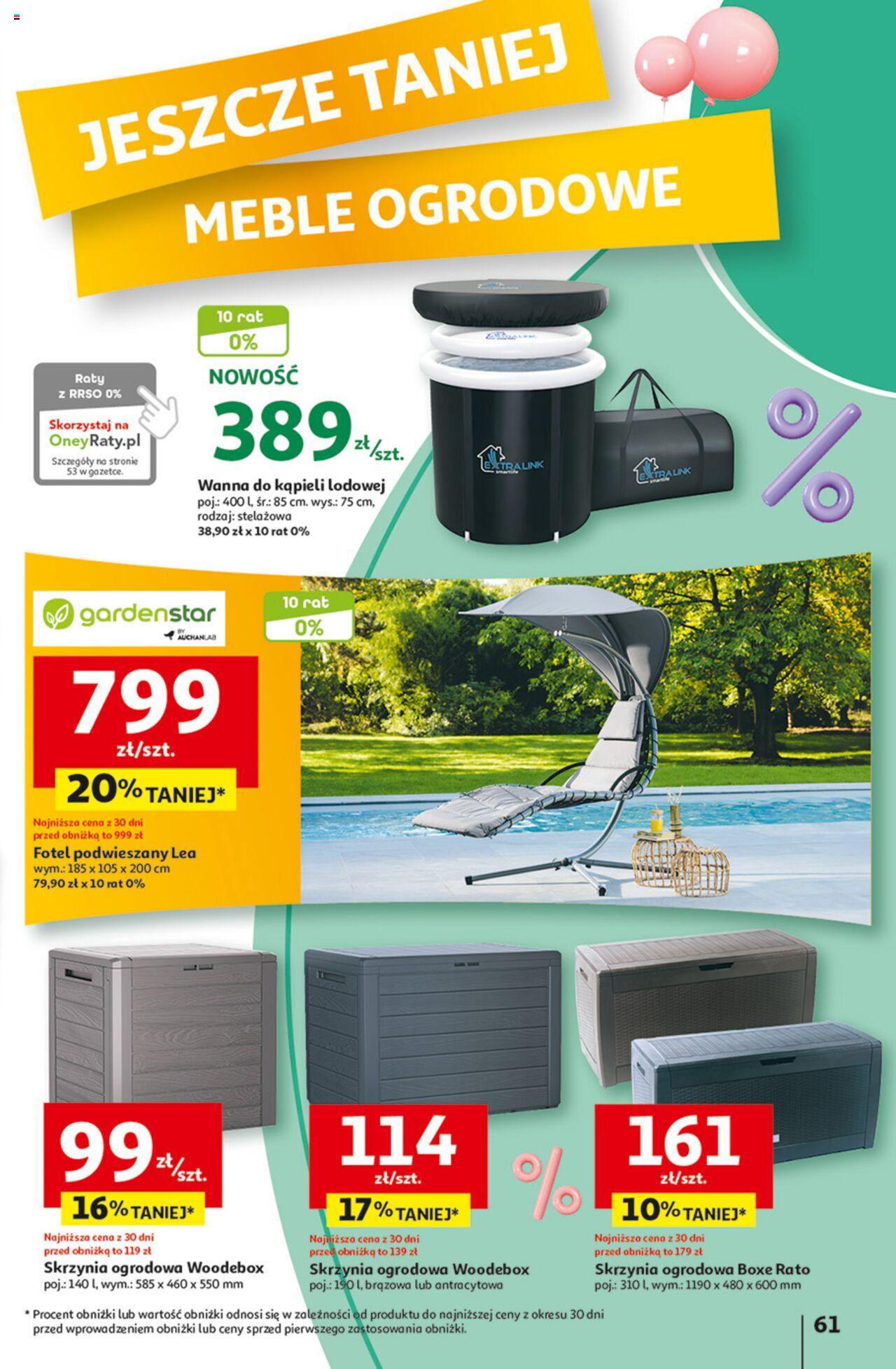 Auchan Jeszcze taniej na urodziny Hipermarket Gazetka ważna od 09.05.2024 do 15.05.2024 strona 61