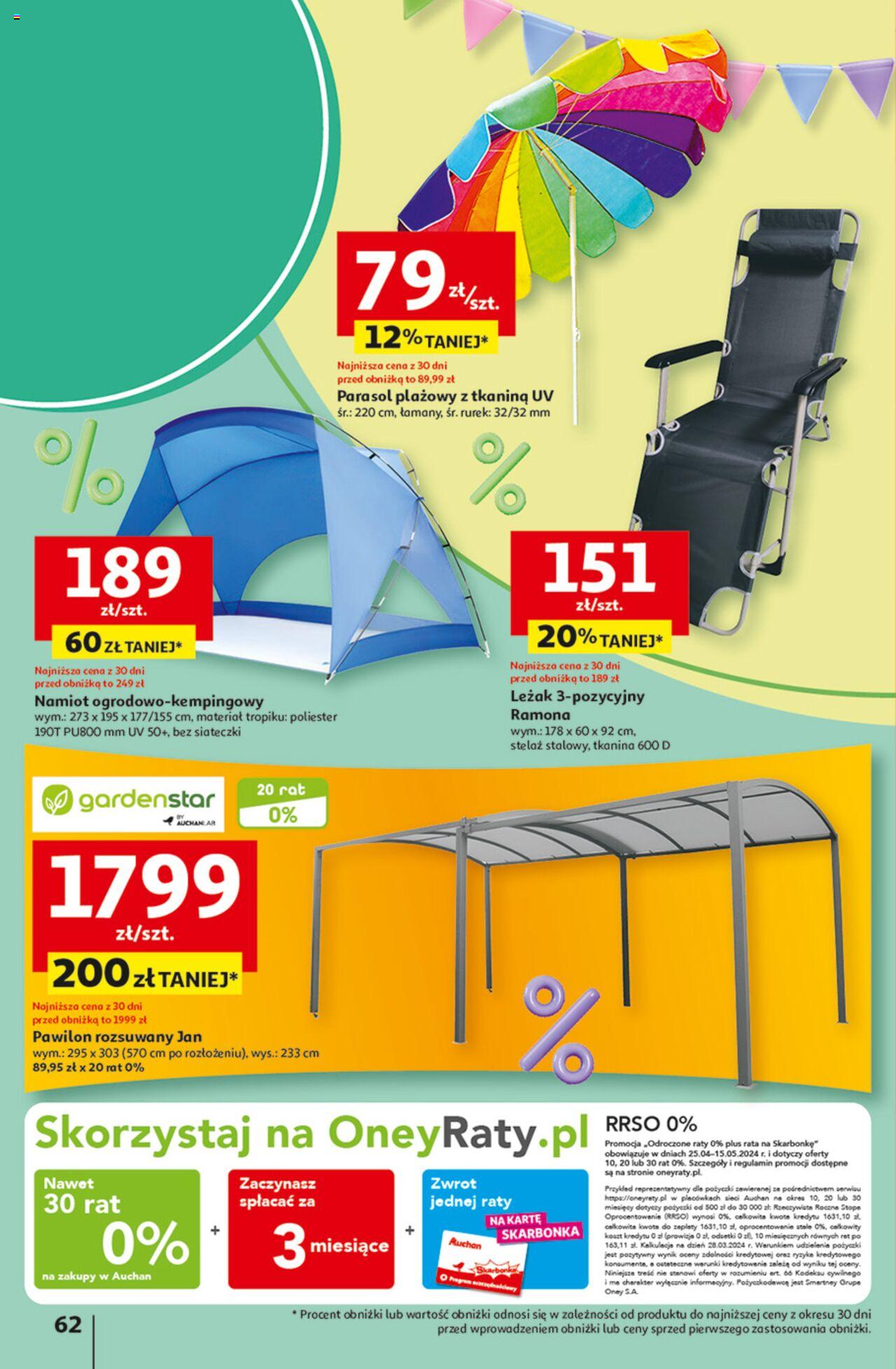 Auchan Jeszcze taniej na urodziny Hipermarket Gazetka ważna od 09.05.2024 do 15.05.2024 strona 62