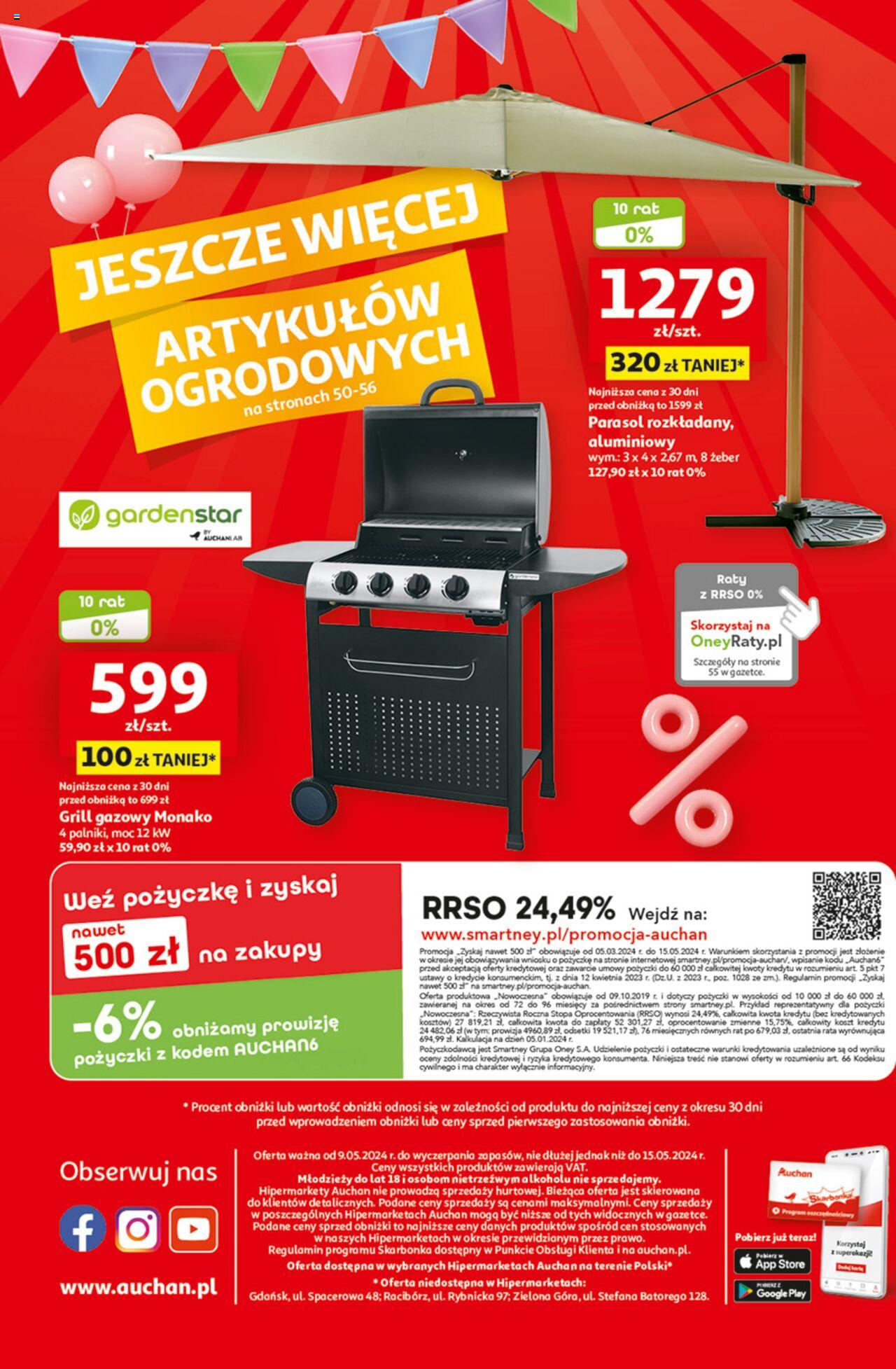 Auchan Jeszcze taniej na urodziny Hipermarket Gazetka ważna od 09.05.2024 do 15.05.2024 strona 63