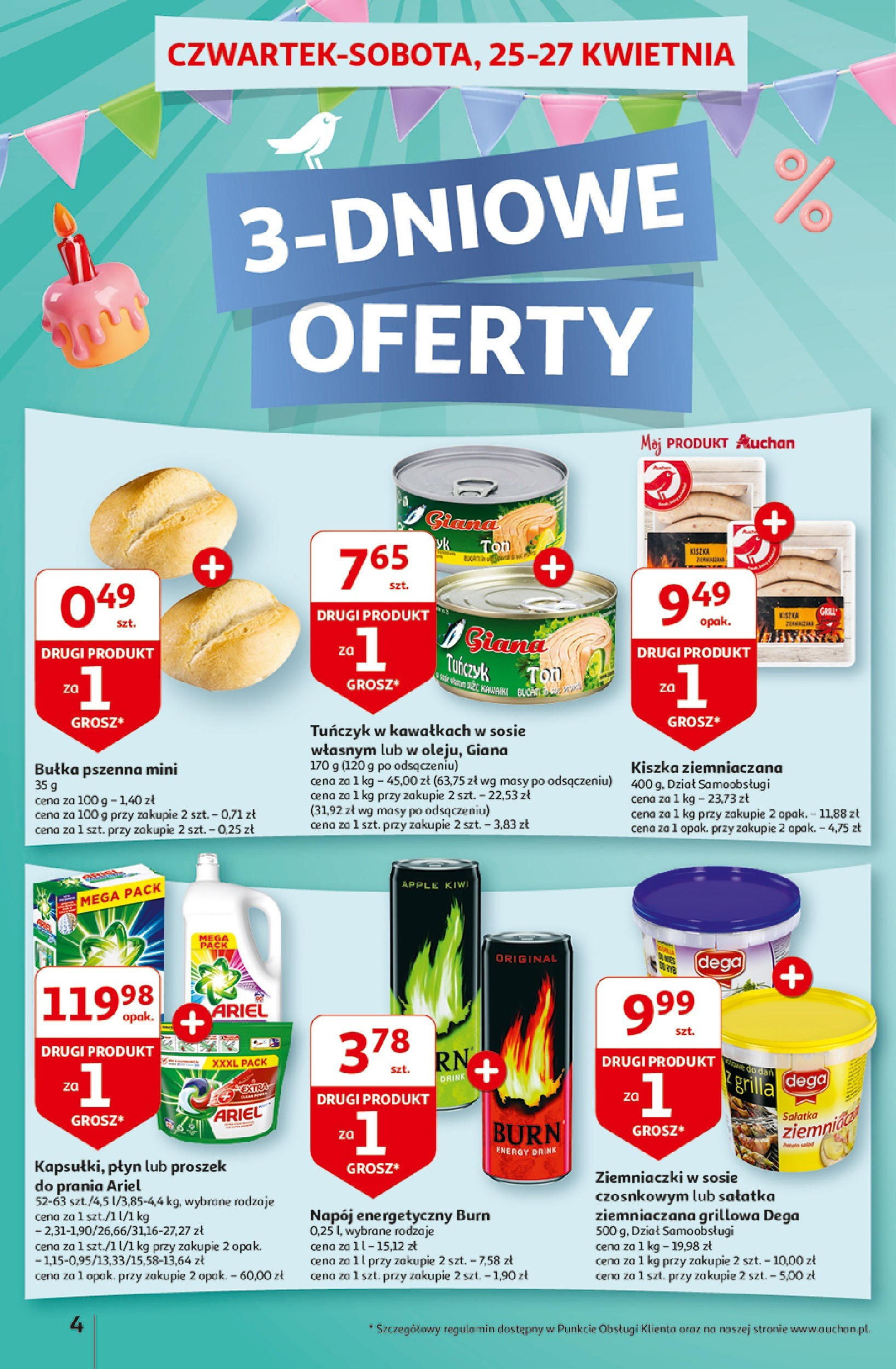 Auchan Jeszcze taniej na urodziny Hipermarket Gazetka  ważna od 25.04.2024 do 30.04.2024 strona 2