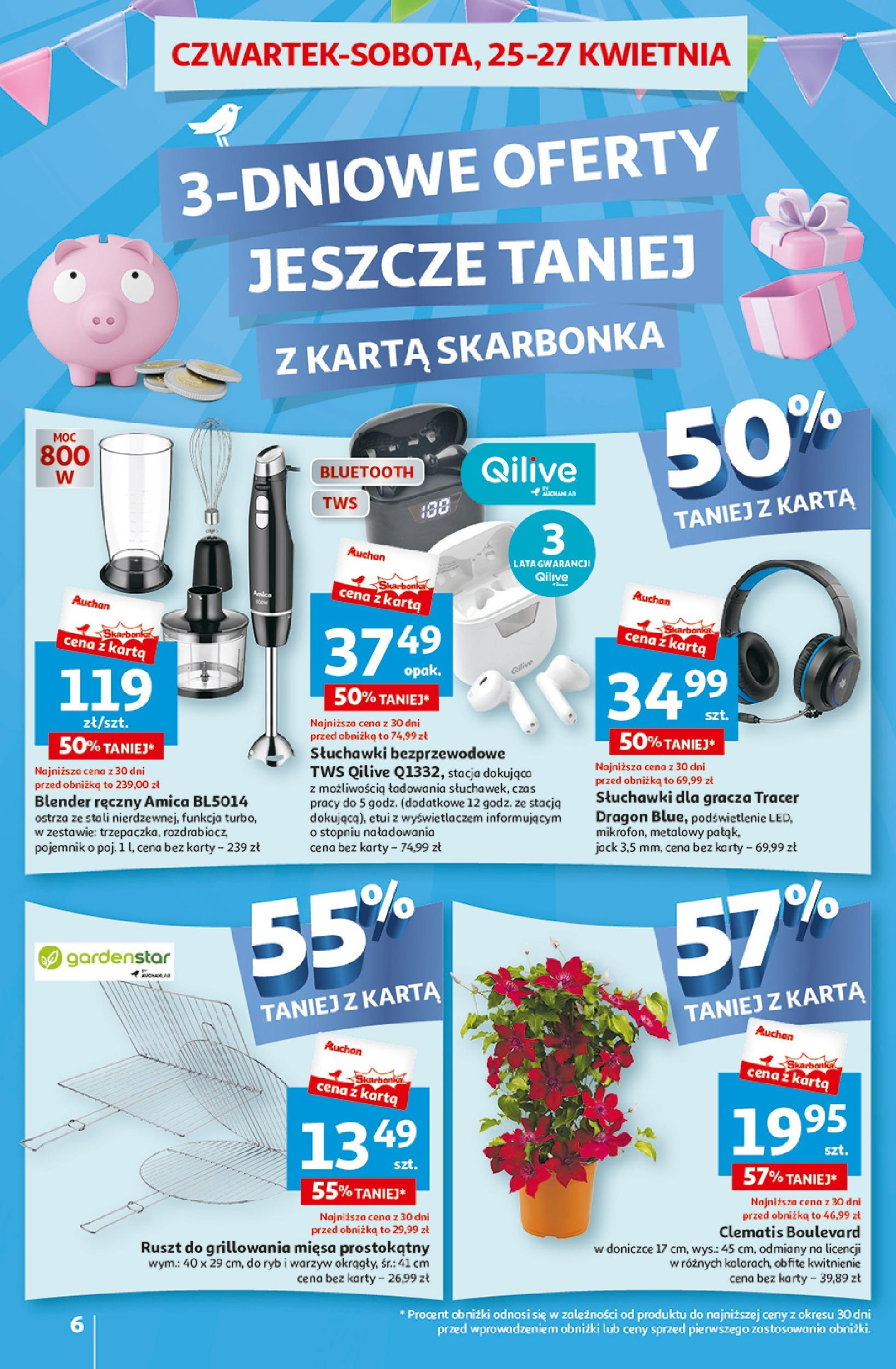 Auchan Jeszcze taniej na urodziny Hipermarket Gazetka  ważna od 25.04.2024 do 30.04.2024 strona 4