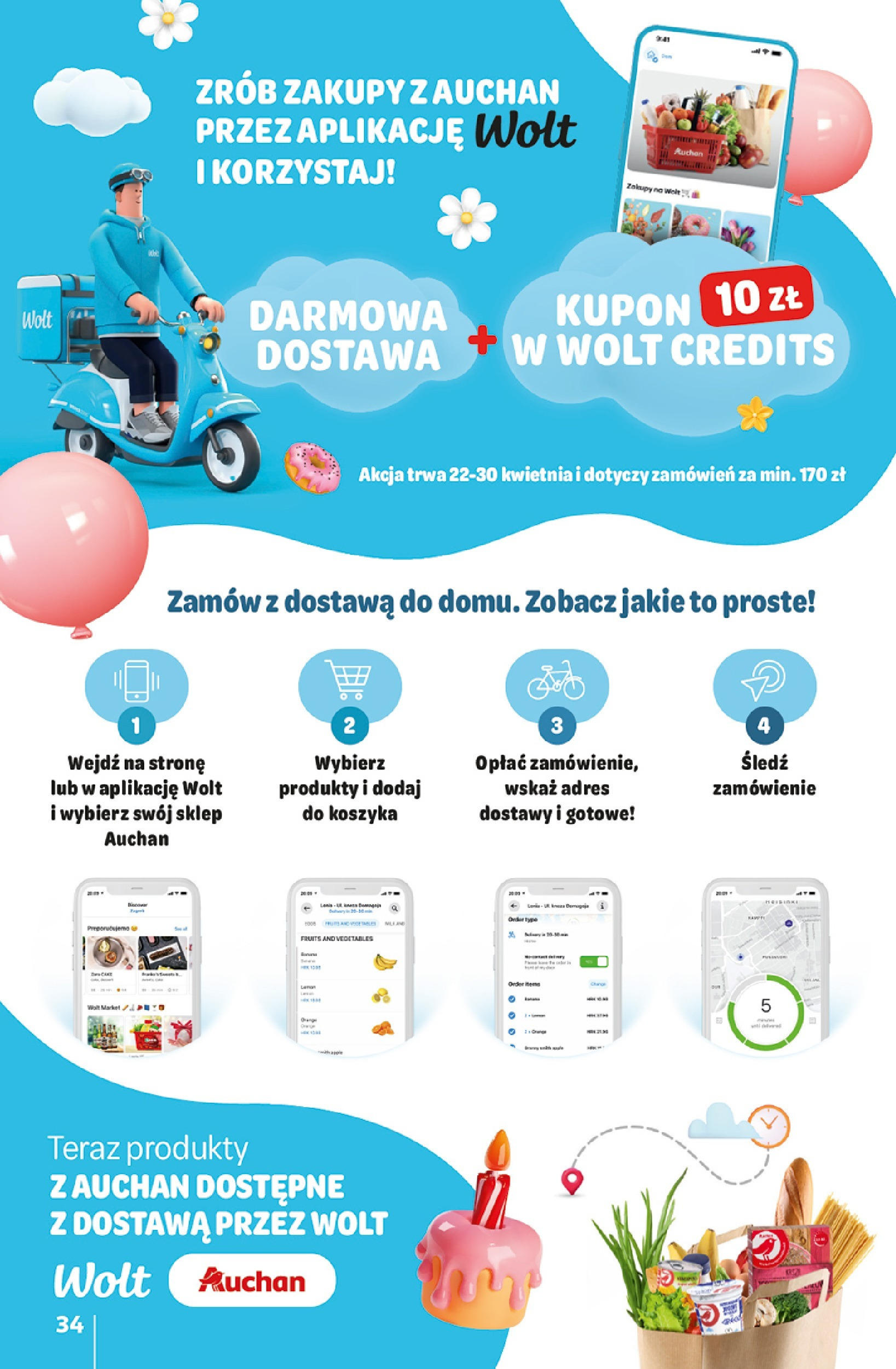 Auchan Jeszcze taniej na urodziny Hipermarket Gazetka  ważna od 25.04.2024 do 30.04.2024 strona 32