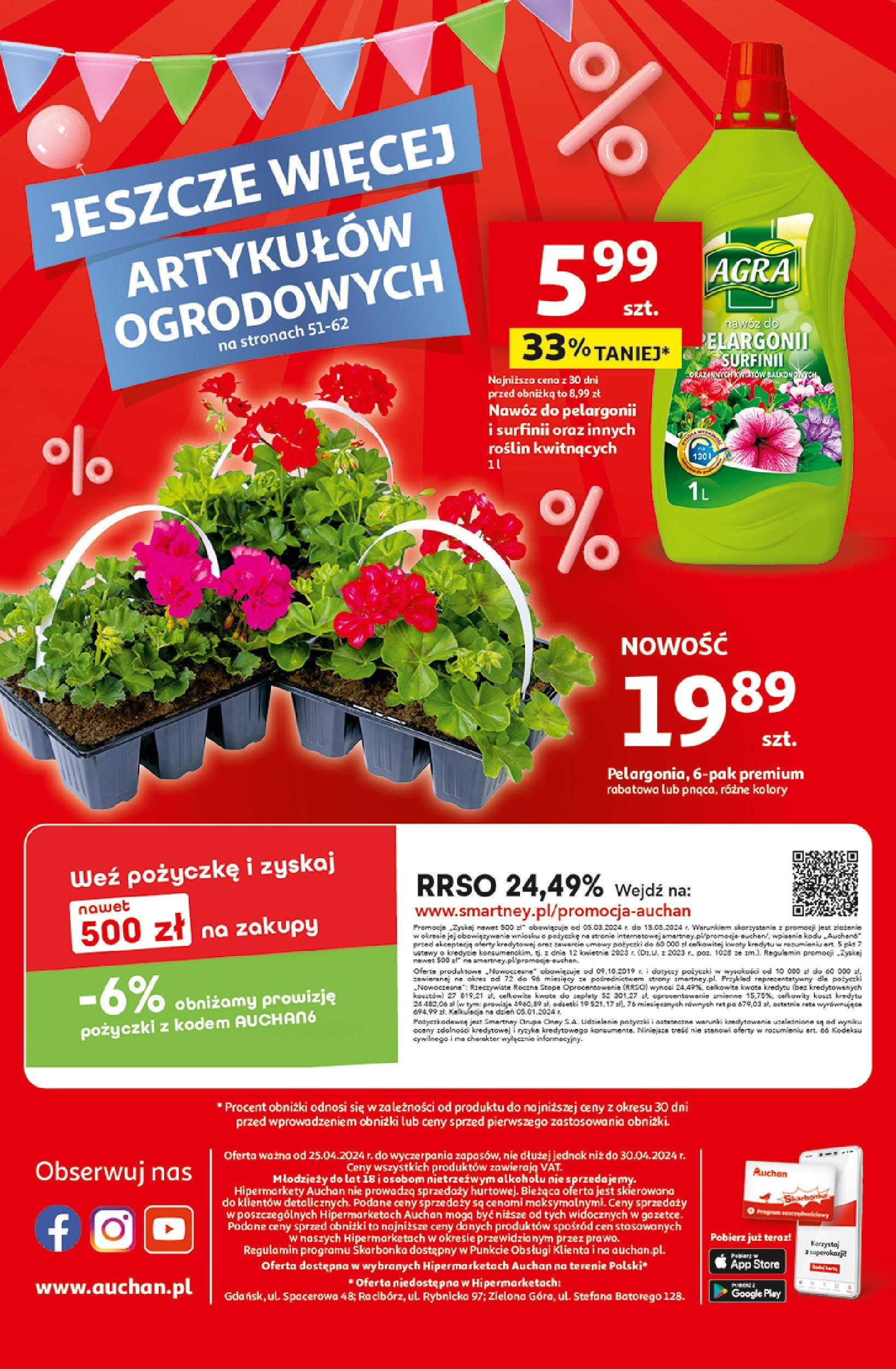 Auchan Jeszcze taniej na urodziny Hipermarket Gazetka  ważna od 25.04.2024 do 30.04.2024 strona 59