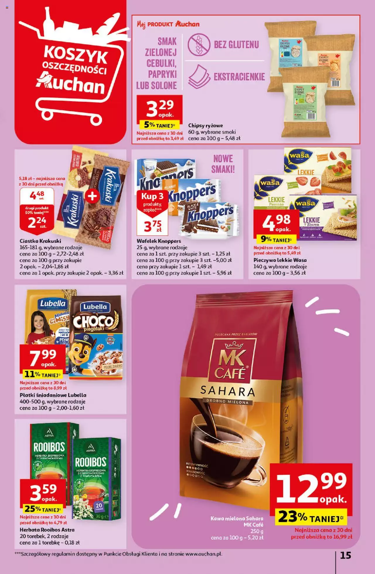 Auchan Korzyści na lato Hipermarket Gazetka ważna od 29.06.2023 do 05.07.2023 strona 15