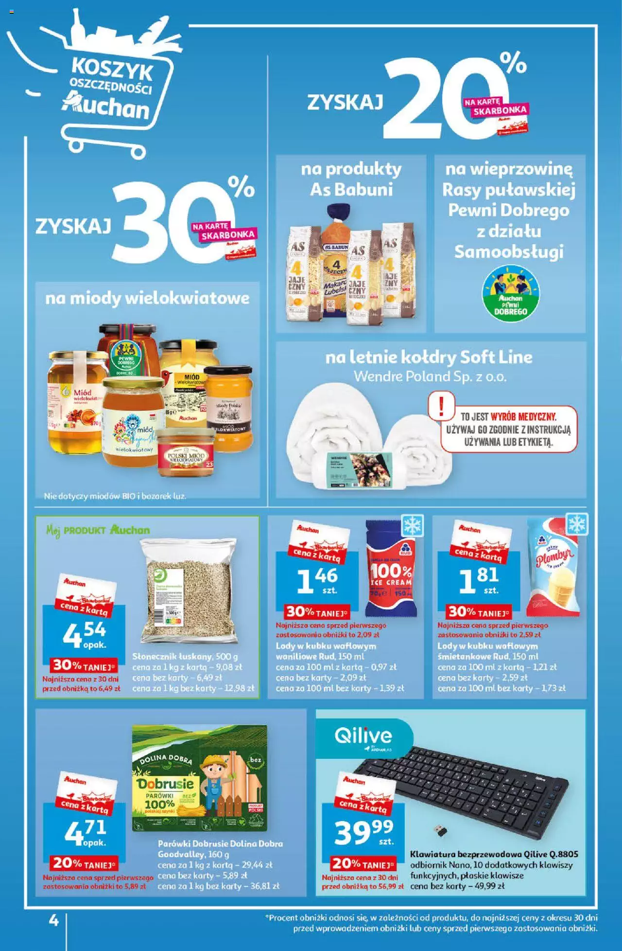 Auchan Korzyści na lato Hipermarket Gazetka ważna od 29.06.2023 do 05.07.2023 strona 4