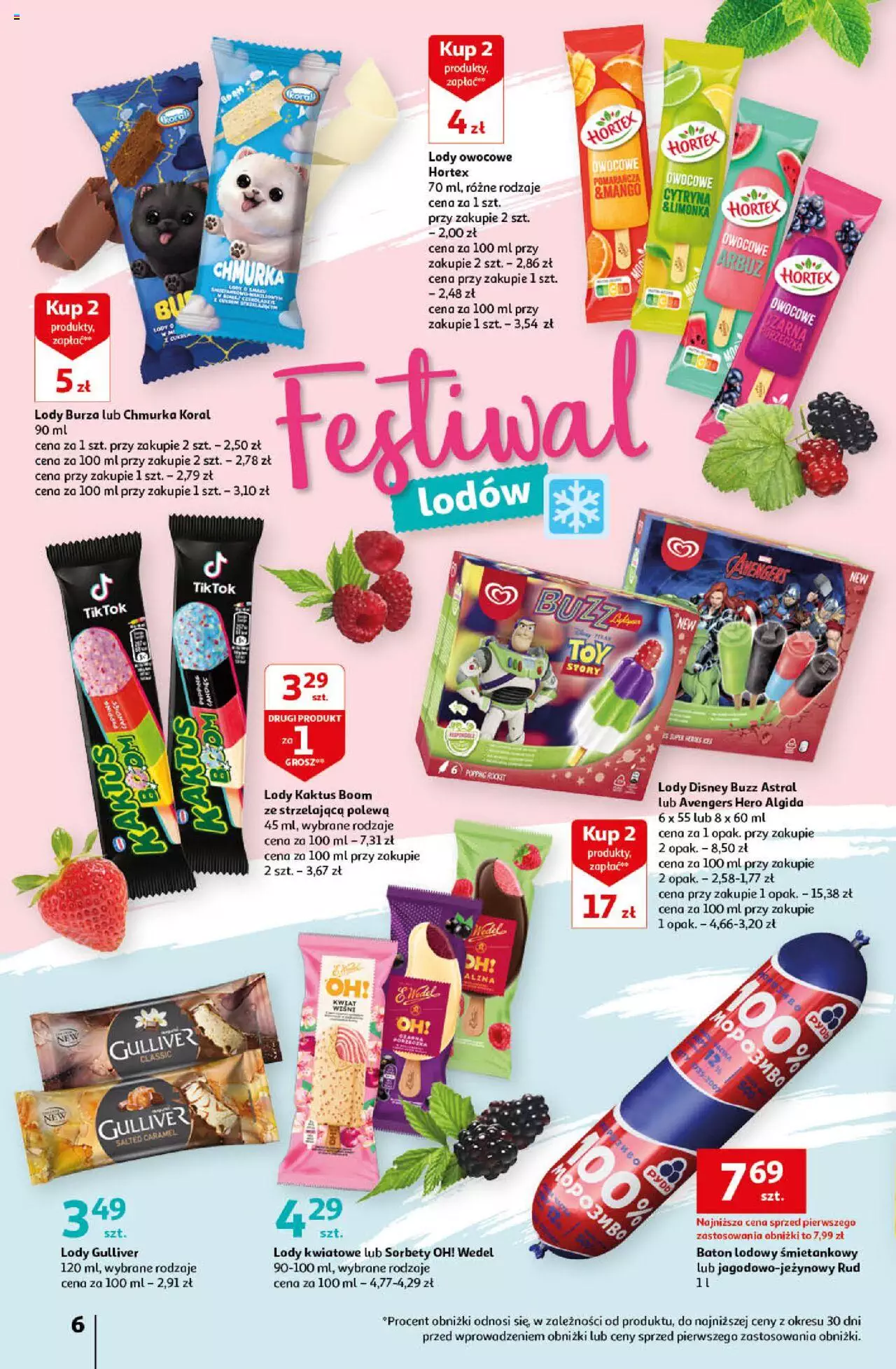 Auchan Korzyści na lato Hipermarket Gazetka ważna od 29.06.2023 do 05.07.2023 strona 6