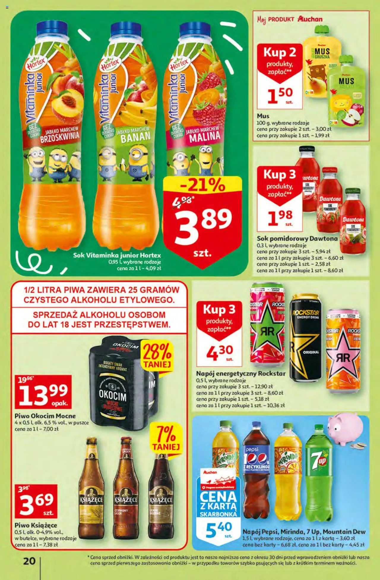 Auchan Korzyści z Kartą Skarbonka Hipermarket Gazetka ważna od 02.02.2023 do 08.02.2023 strona 20
