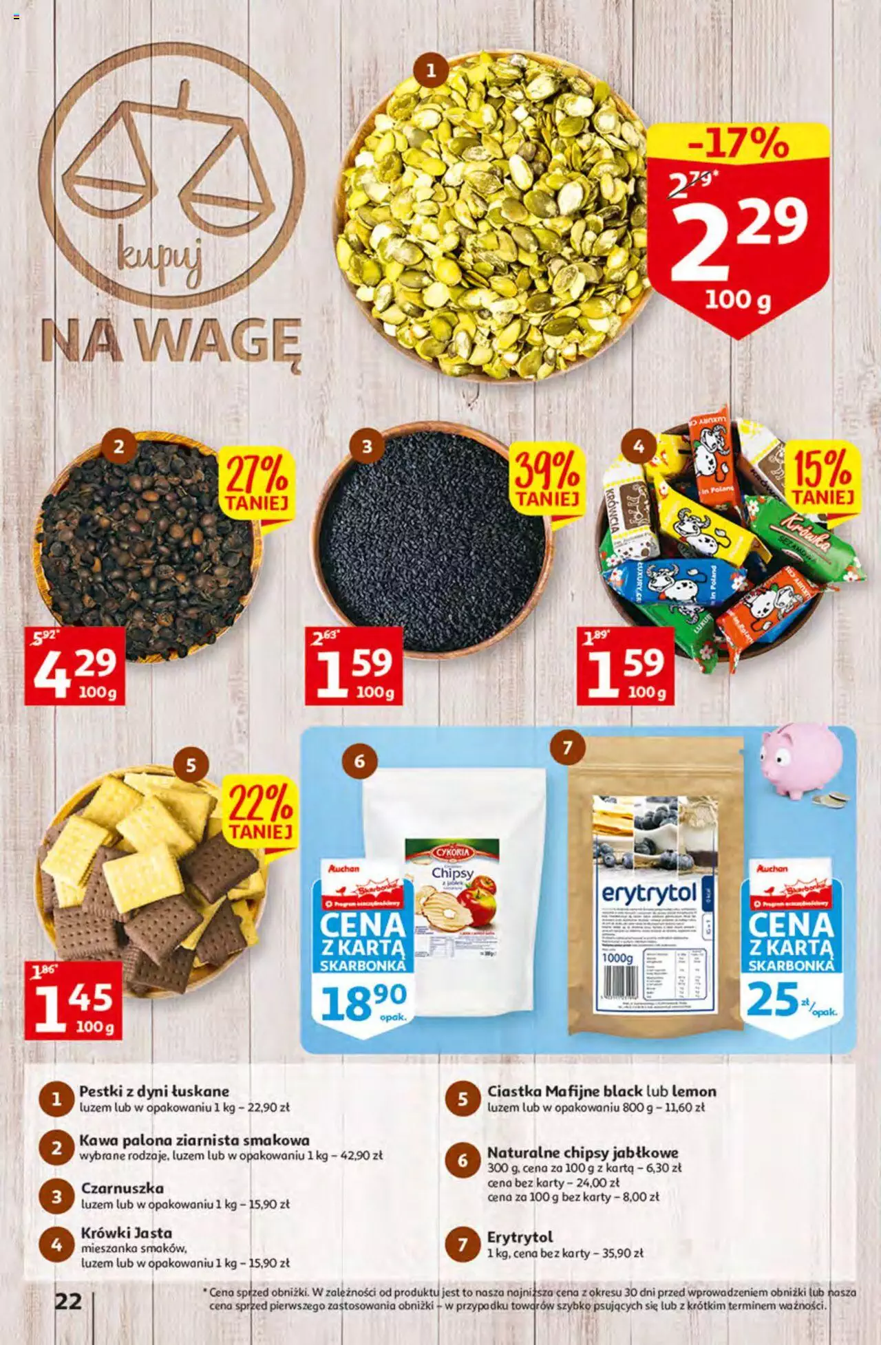 Auchan Korzyści z Kartą Skarbonka Hipermarket Gazetka ważna od 02.02.2023 do 08.02.2023 strona 22