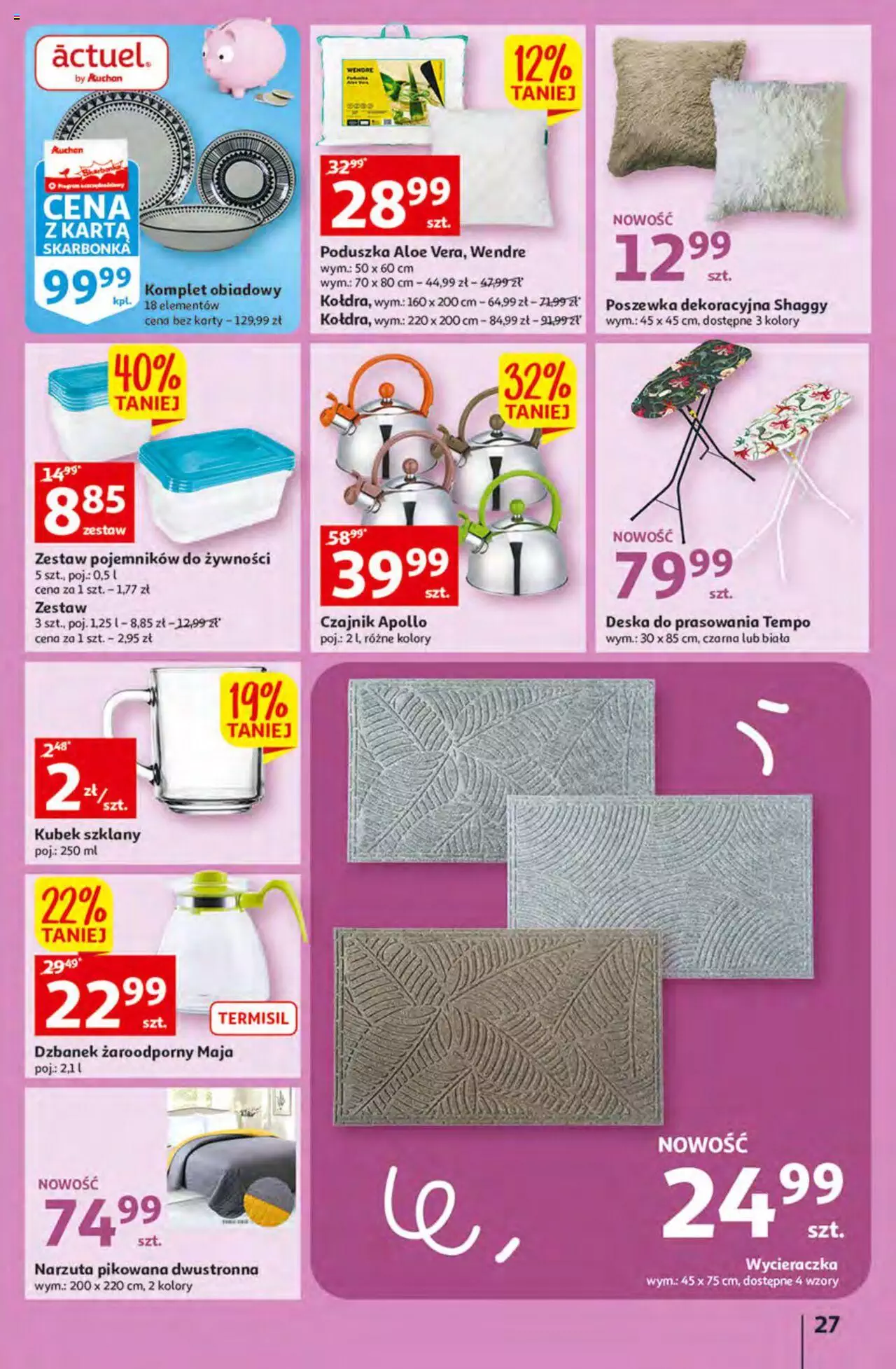 Auchan Korzyści z Kartą Skarbonka Hipermarket Gazetka ważna od 02.02.2023 do 08.02.2023 strona 27