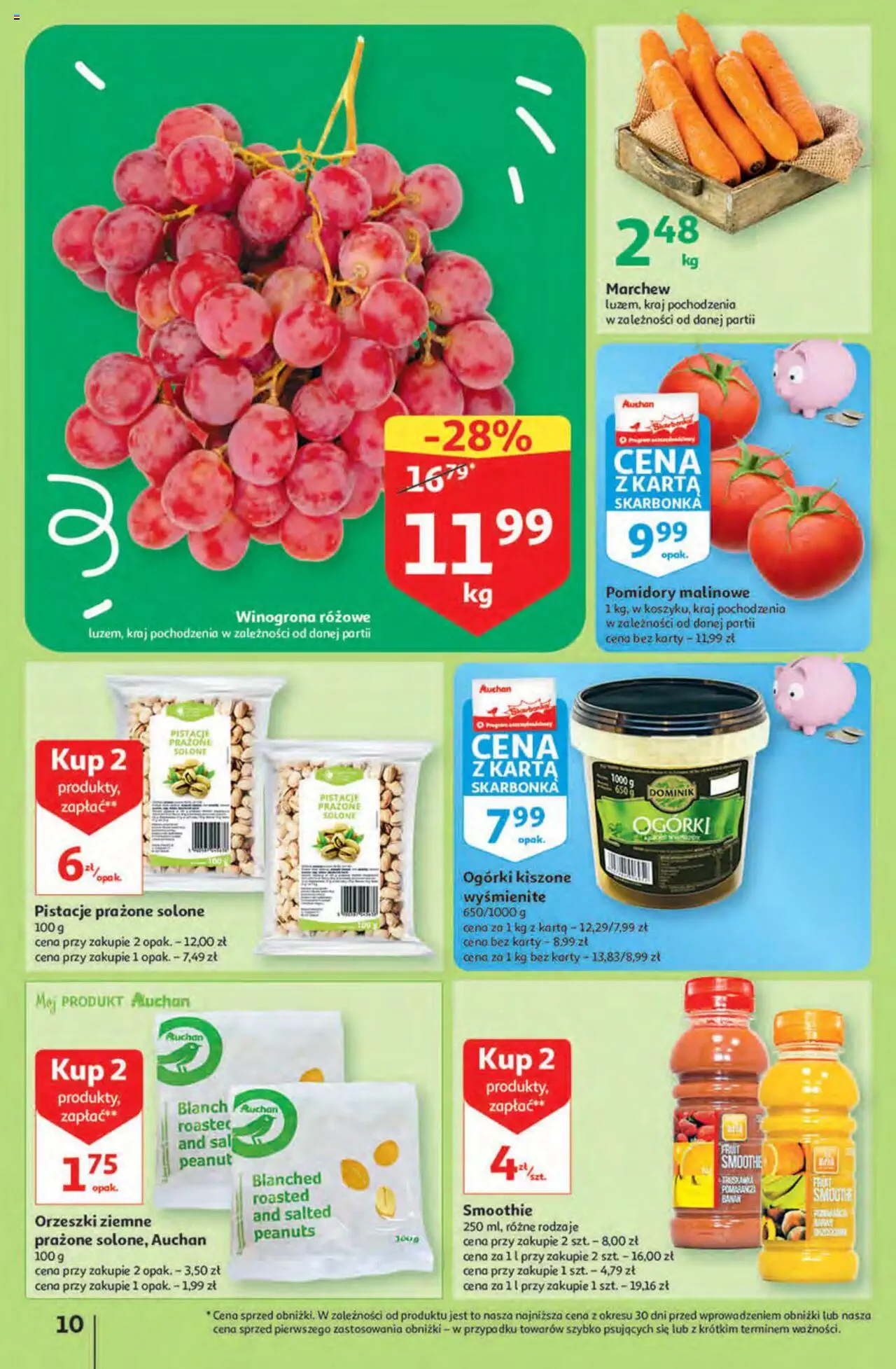 Auchan Korzyści z Kartą Skarbonka Hipermarket Gazetka ważna od 02.02.2023 do 08.02.2023 strona 10