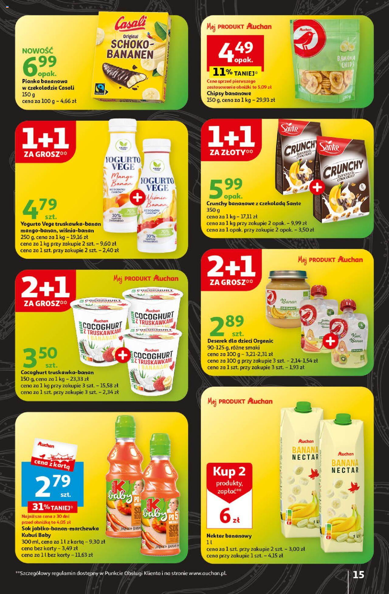 Auchan Koszyk Oszczędności Auchan Hipermarket  Gazetka ważna od 16.05.2024 do 22.05.2024 strona 15