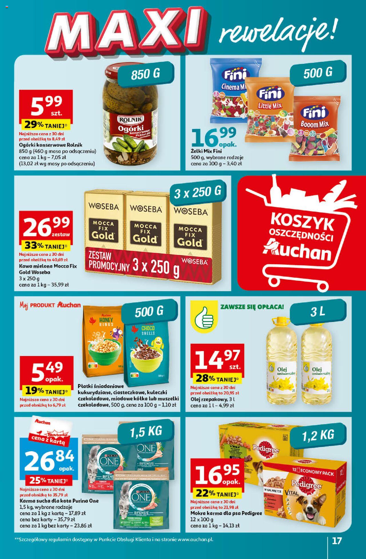 Auchan Koszyk Oszczędności Auchan Hipermarket  Gazetka ważna od 16.05.2024 do 22.05.2024 strona 17