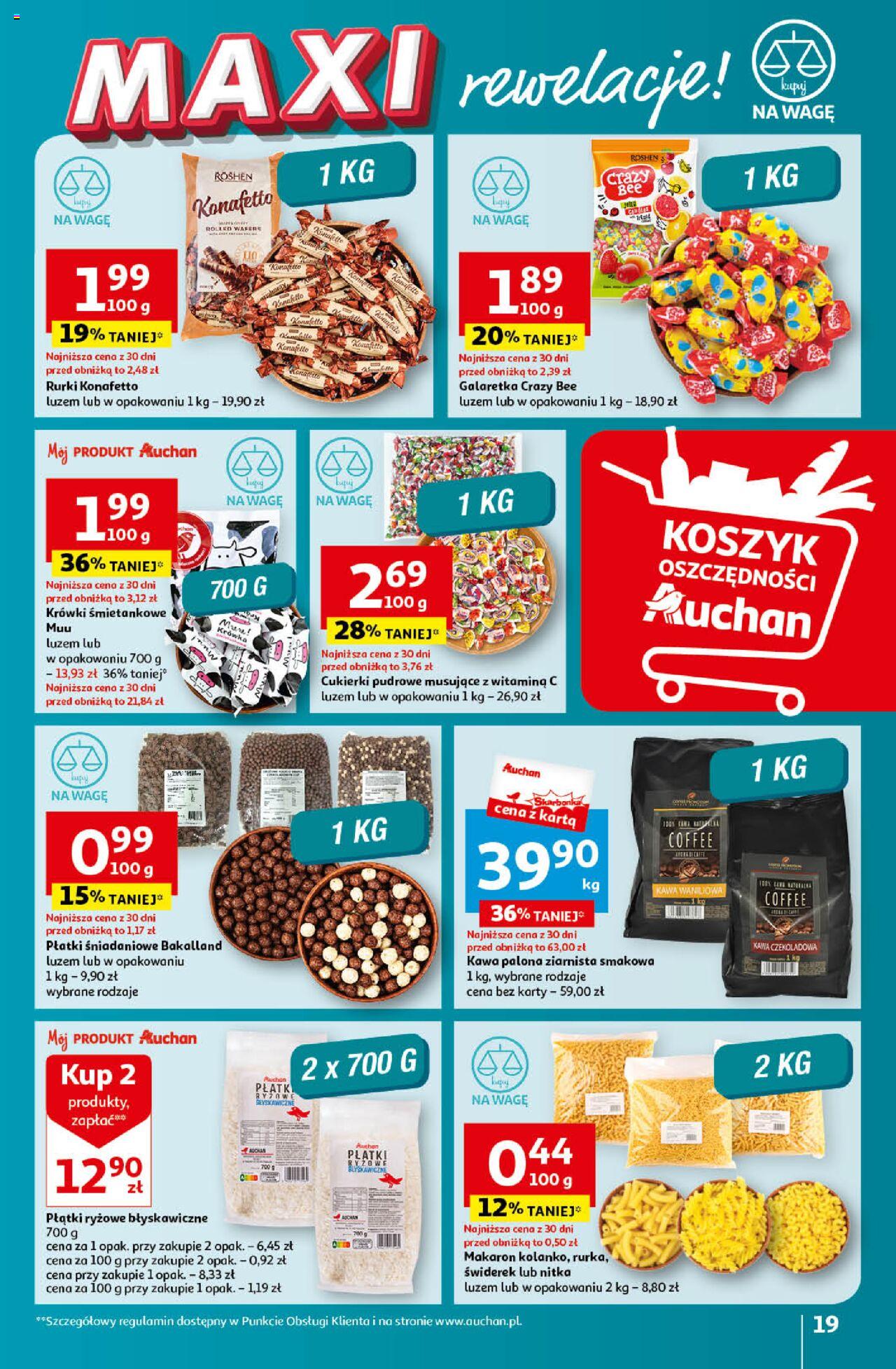Auchan Koszyk Oszczędności Auchan Hipermarket  Gazetka ważna od 16.05.2024 do 22.05.2024 strona 19
