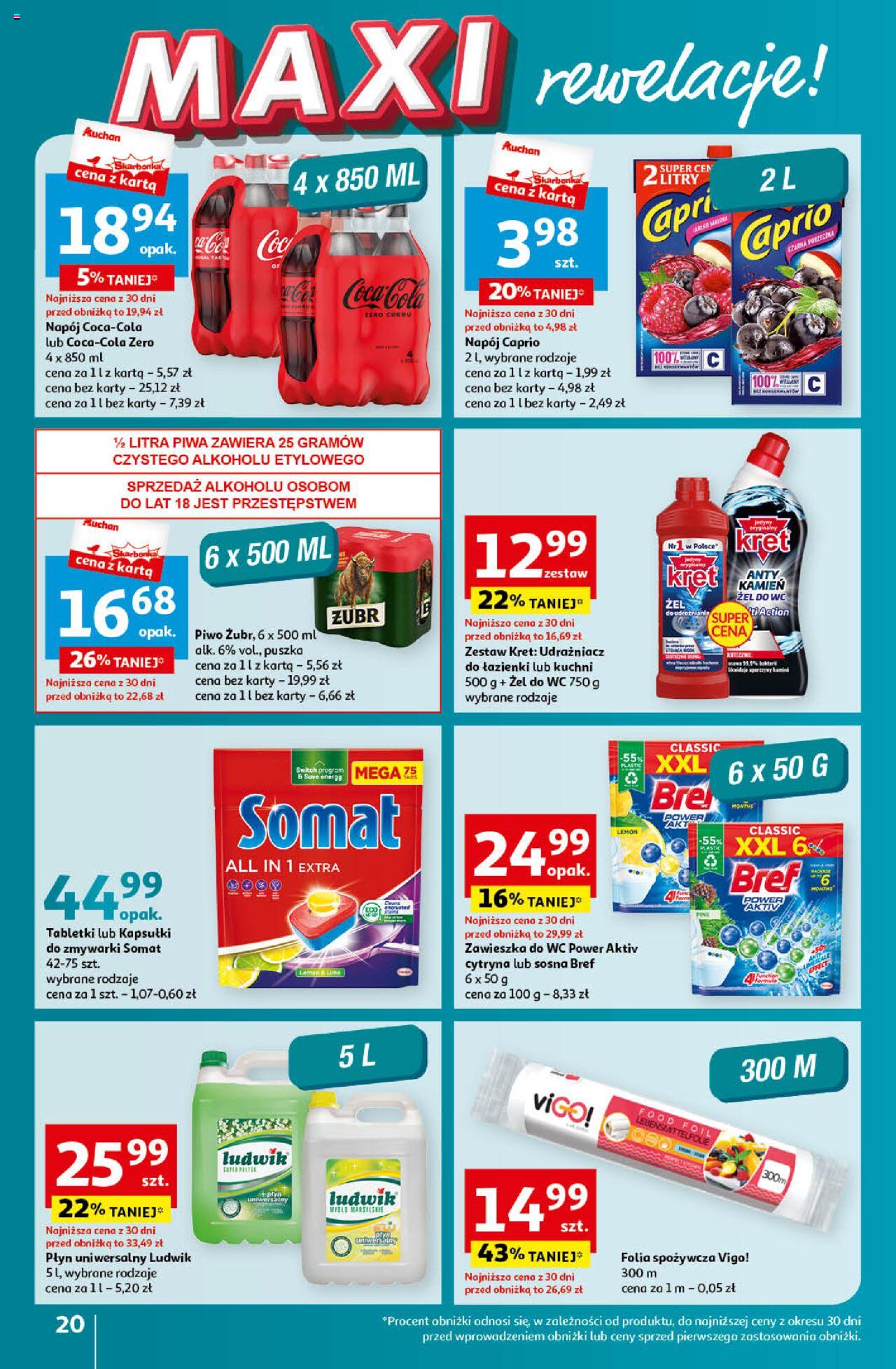 Auchan Koszyk Oszczędności Auchan Hipermarket  Gazetka ważna od 16.05.2024 do 22.05.2024 strona 20