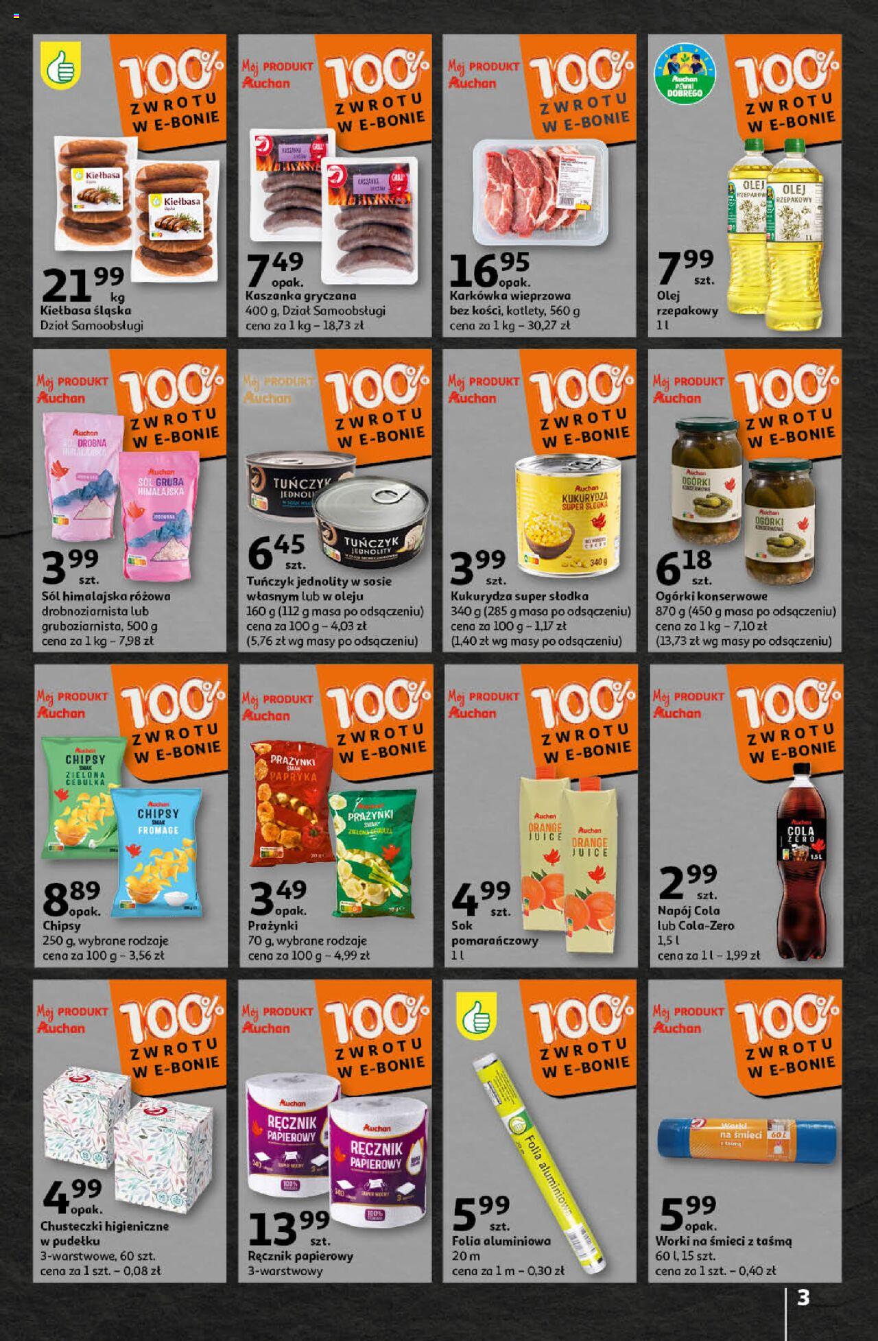 Auchan Koszyk Oszczędności Auchan Hipermarket  Gazetka ważna od 16.05.2024 do 22.05.2024 strona 3