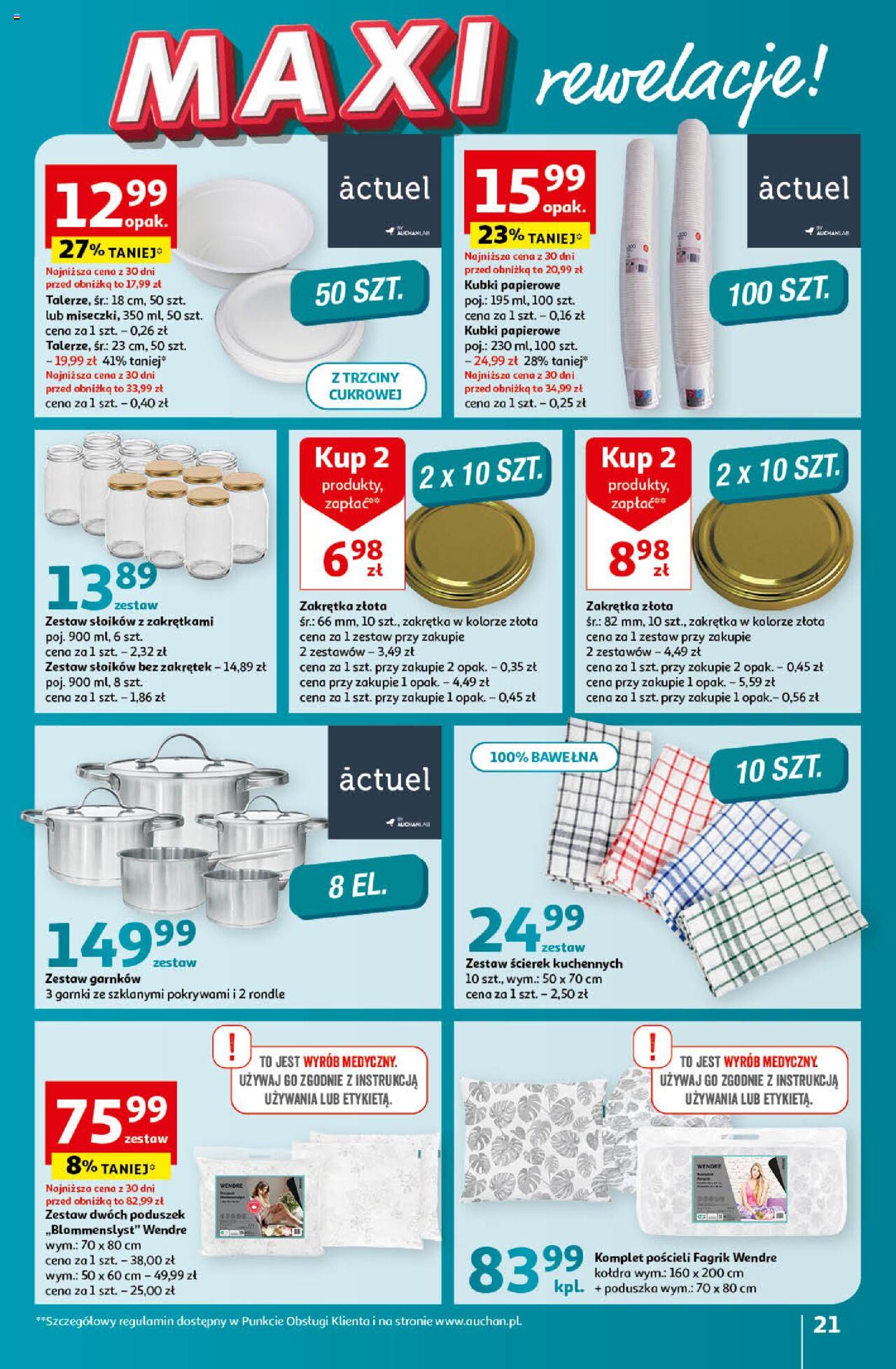 Auchan Koszyk Oszczędności Auchan Hipermarket  Gazetka ważna od 16.05.2024 do 22.05.2024 strona 21