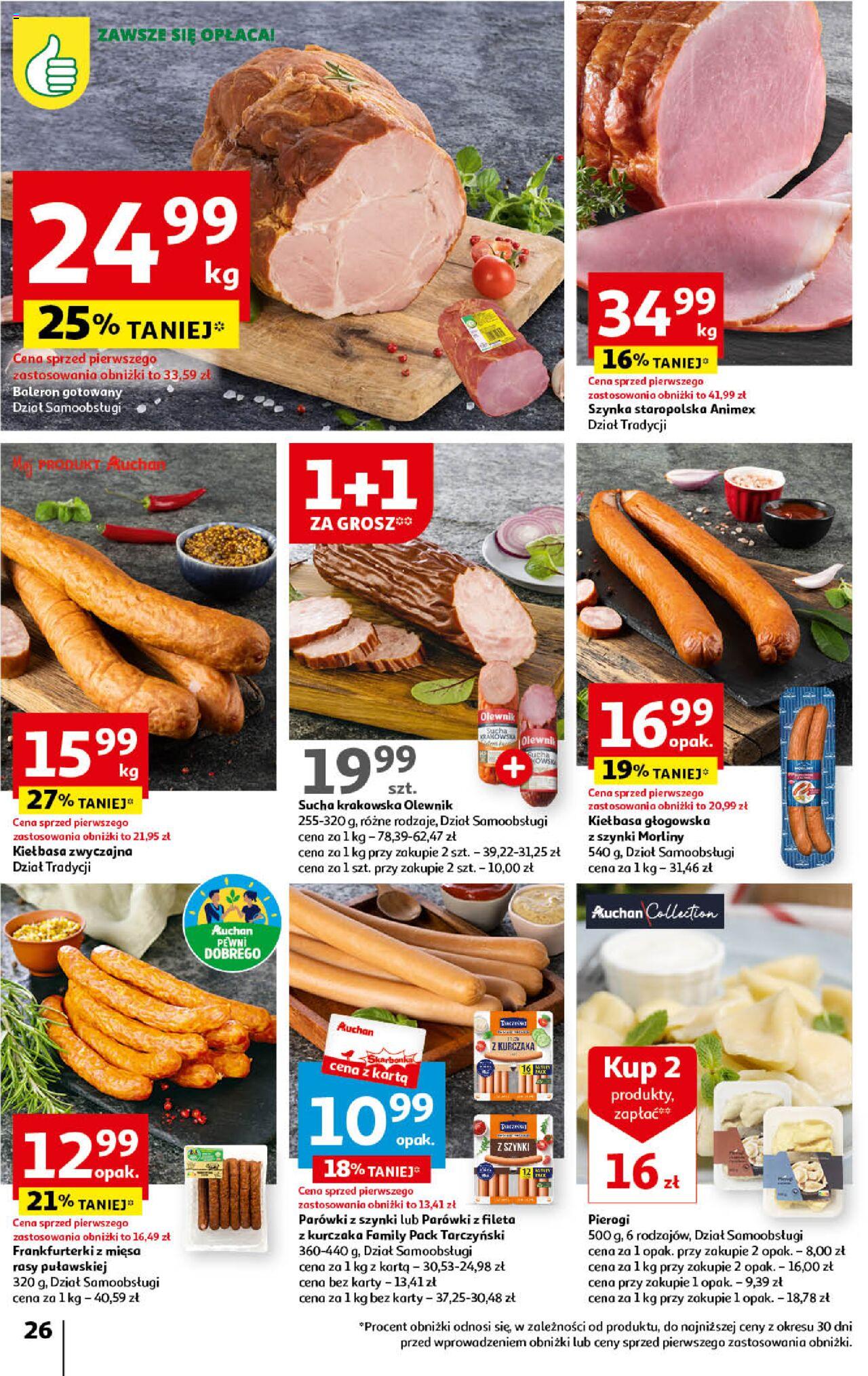 Auchan Koszyk Oszczędności Auchan Hipermarket  Gazetka ważna od 16.05.2024 do 22.05.2024 strona 26