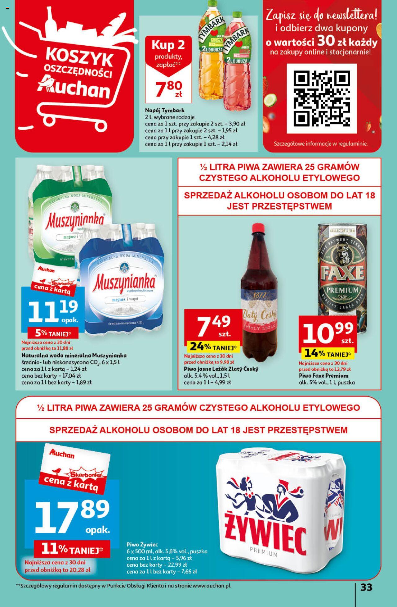 Auchan Koszyk Oszczędności Auchan Hipermarket  Gazetka ważna od 16.05.2024 do 22.05.2024 strona 33