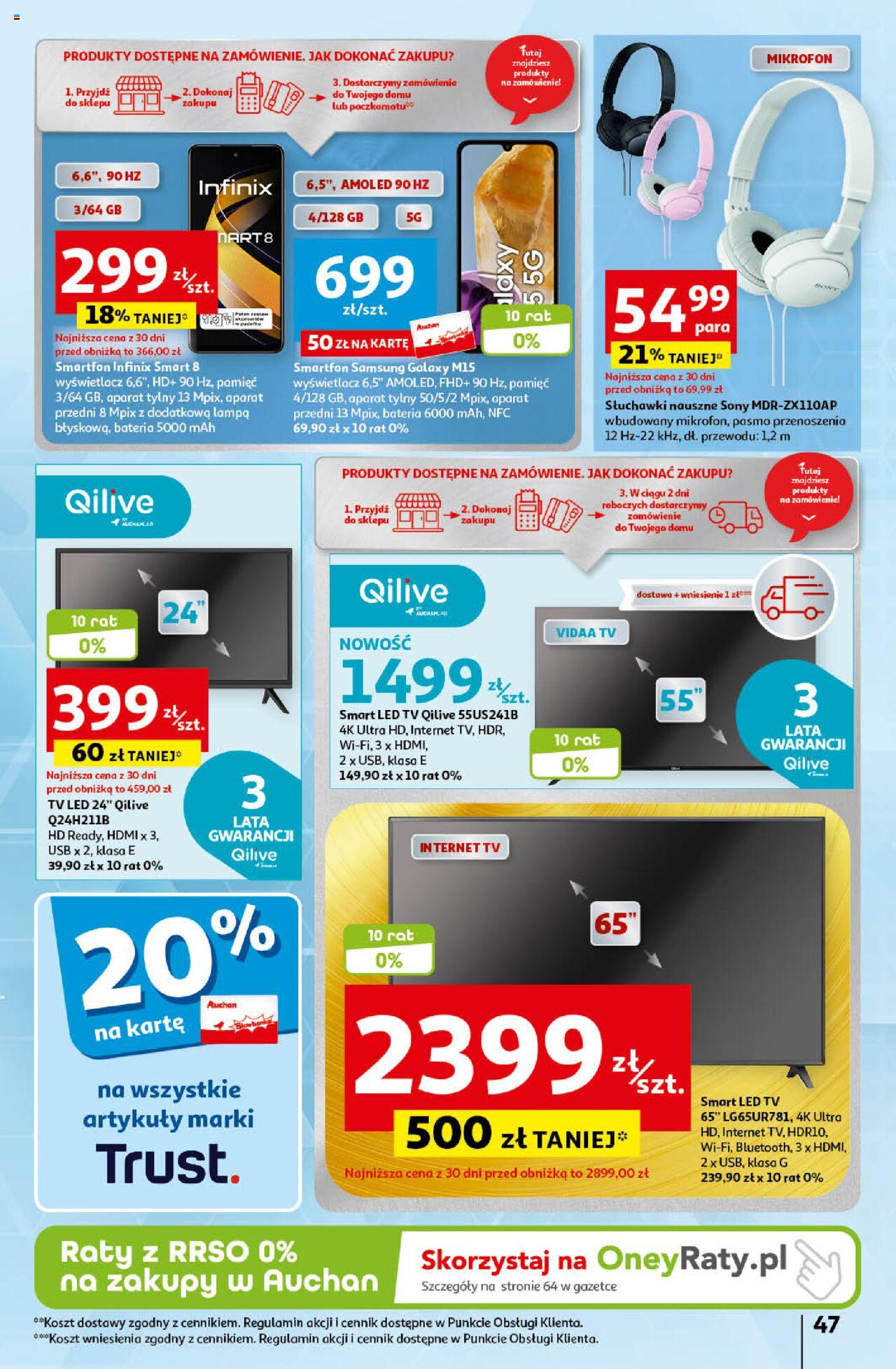 Auchan Koszyk Oszczędności Auchan Hipermarket  Gazetka ważna od 16.05.2024 do 22.05.2024 strona 47