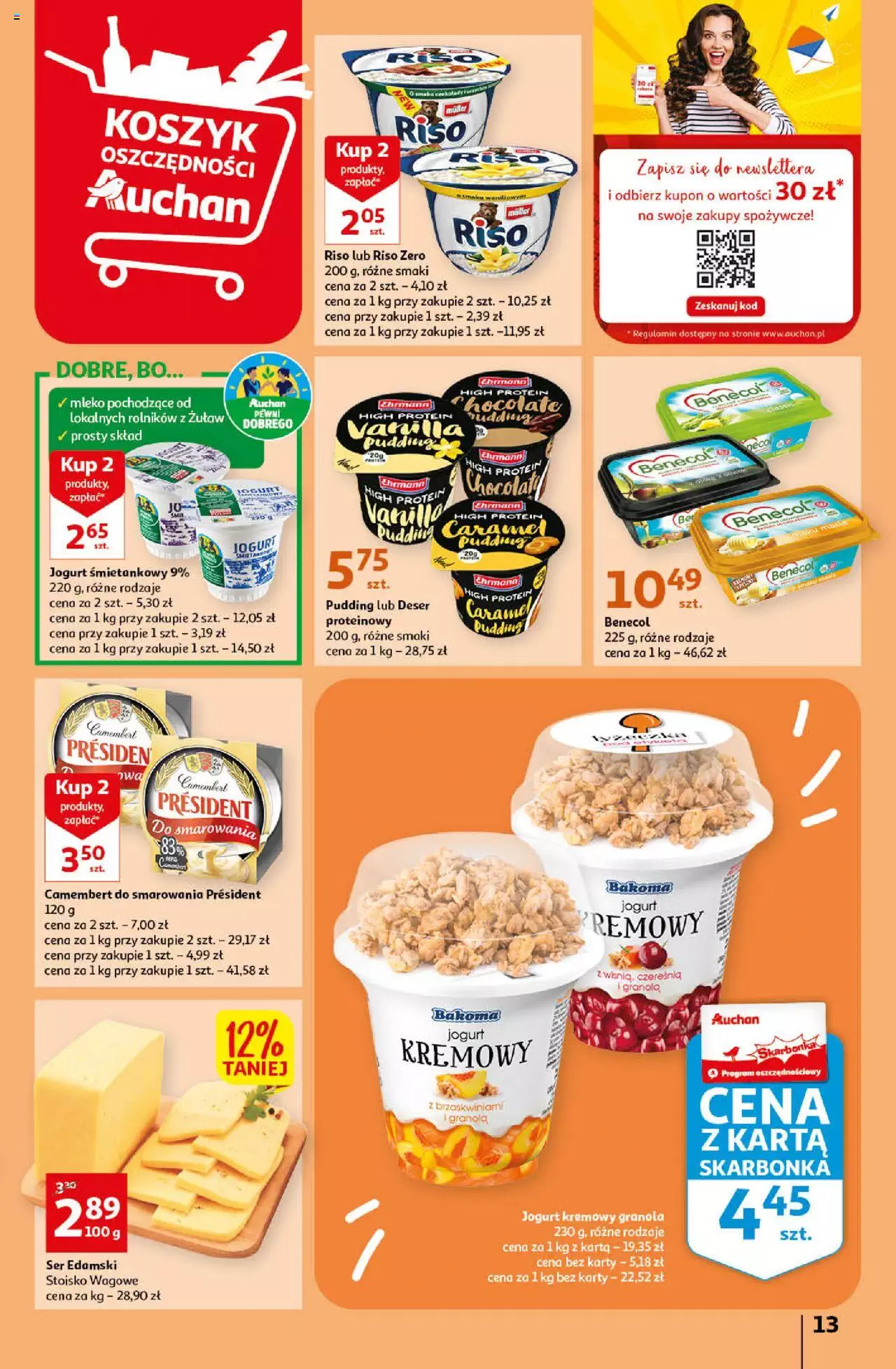 Auchan Koszyk Oszczędności Auchan Hipermarket Gazetka ważna  od 19.01.2023 do 25.01.2023 strona 13