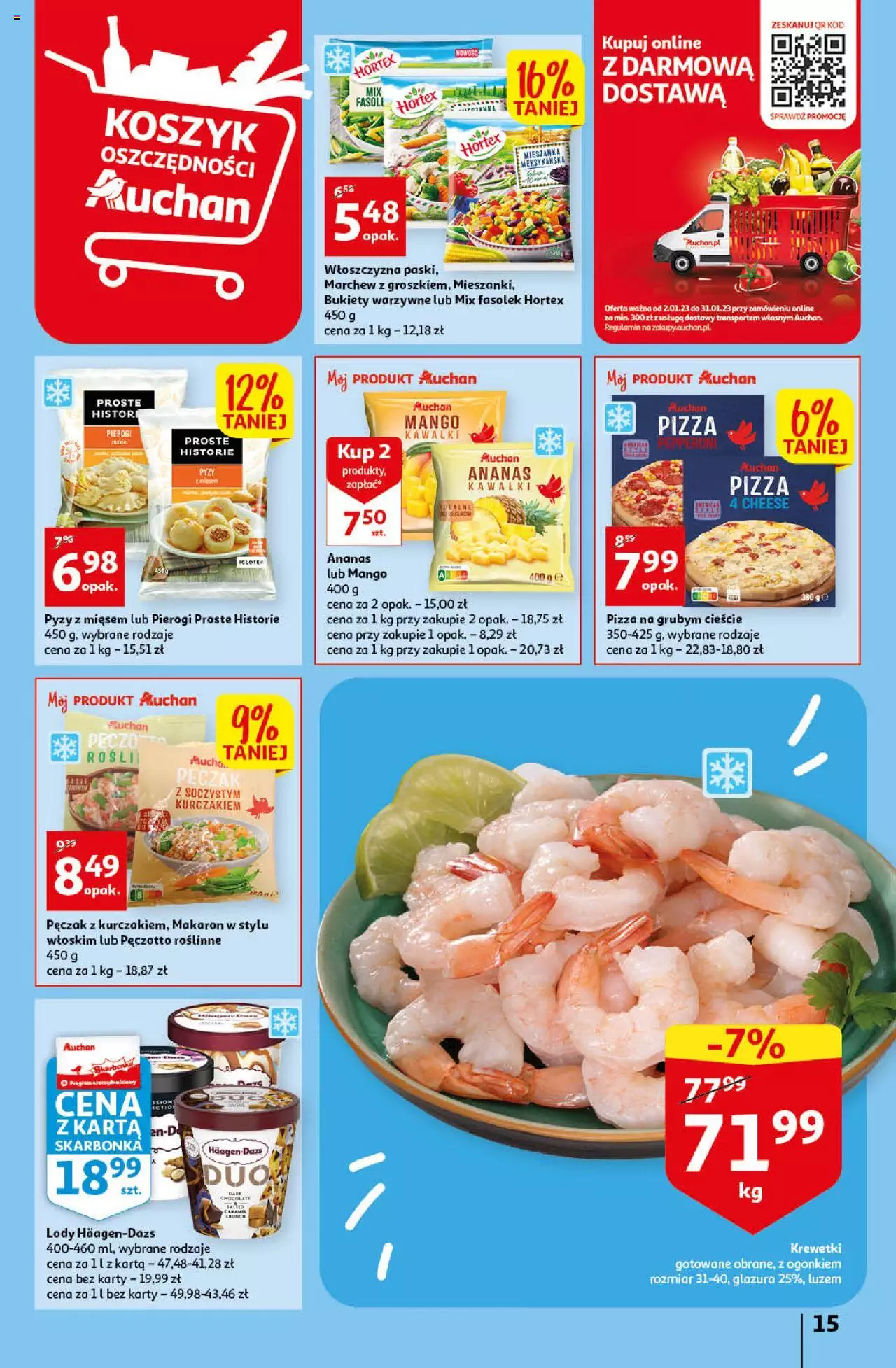 Auchan Koszyk Oszczędności Auchan Hipermarket Gazetka ważna  od 19.01.2023 do 25.01.2023 strona 15