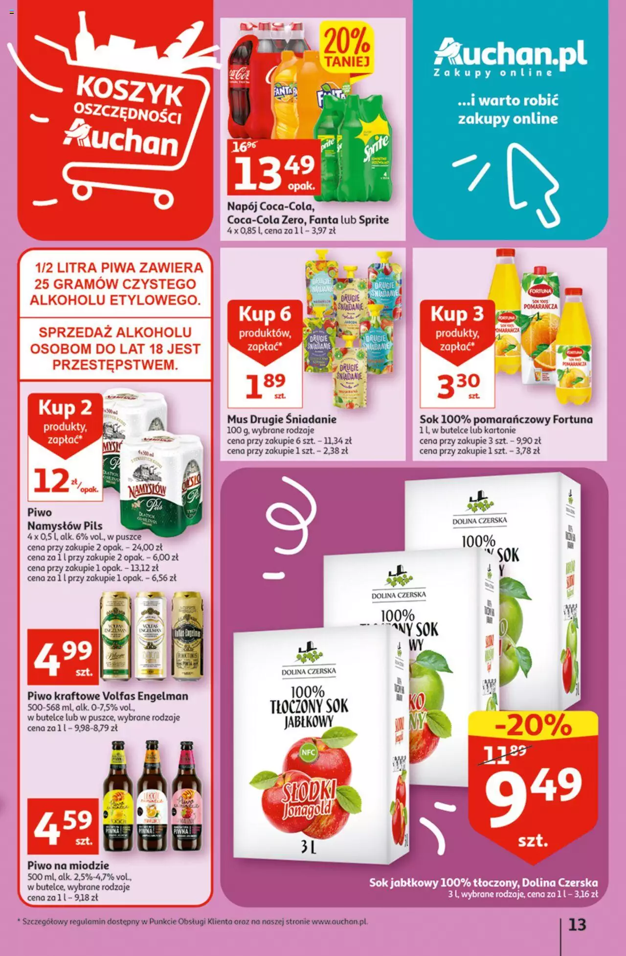 Auchan Koszyk Oszczędności Auchan Hipermarkety gazetka ważna  od 13.10.2022 do 19.10.2022 strona 13
