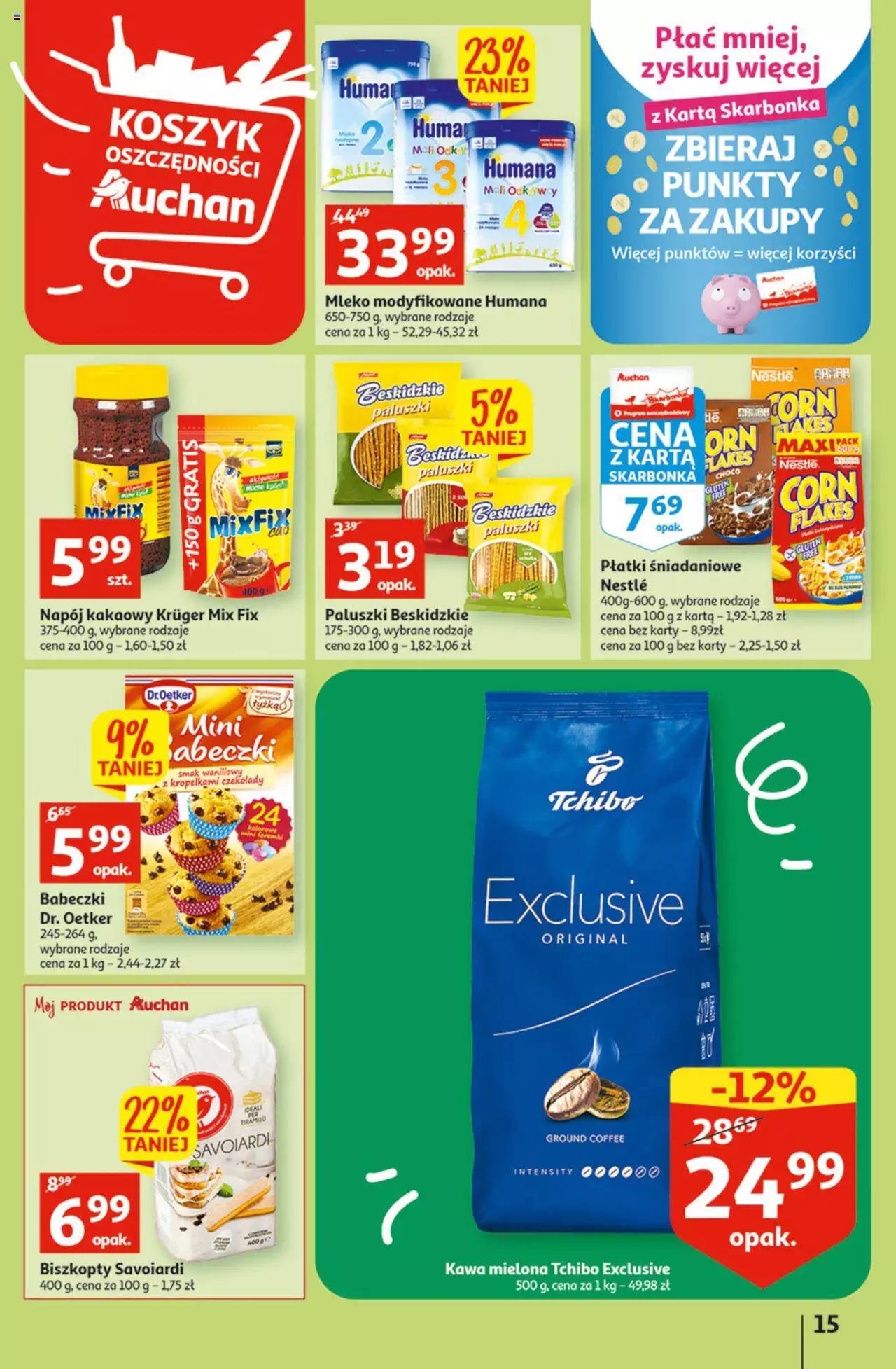 Auchan Koszyk Oszczędności Auchan Hipermarkety gazetka ważna  od 13.10.2022 do 19.10.2022 strona 15