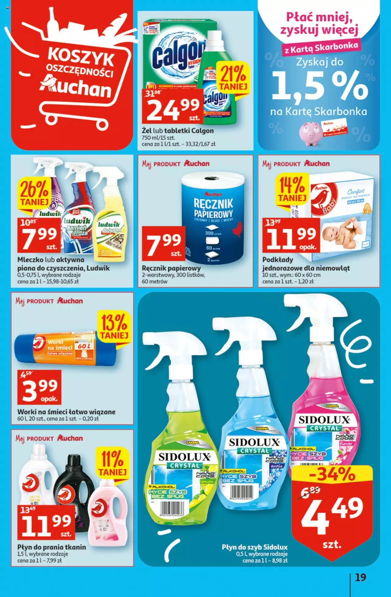 Auchan Koszyk Oszczędności Auchan Hipermarkety gazetka ważna  od 13.10.2022 do 19.10.2022 strona 19