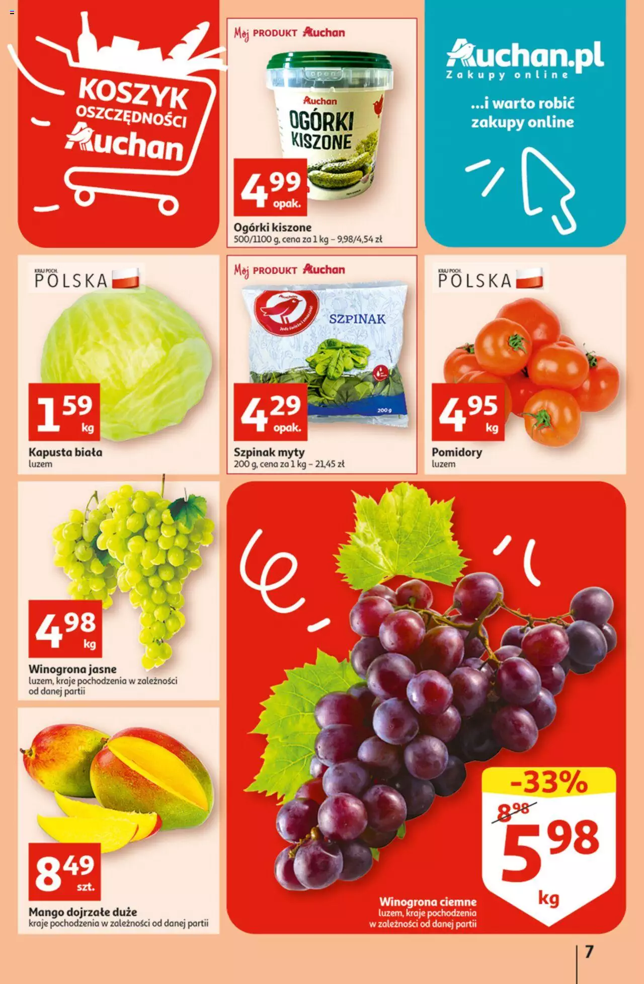 Auchan Koszyk Oszczędności Auchan Hipermarkety gazetka ważna  od 13.10.2022 do 19.10.2022 strona 7