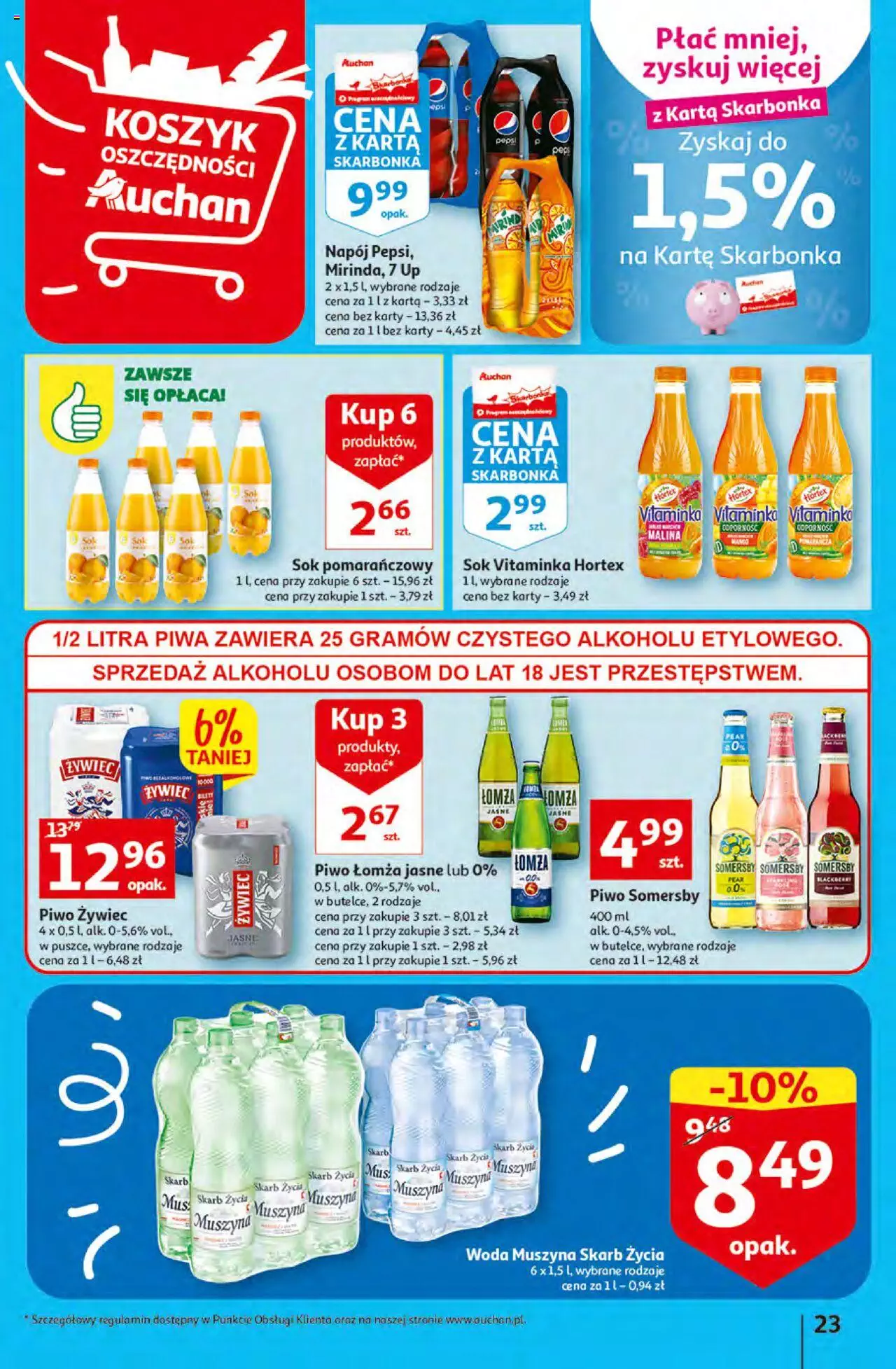 Auchan Koszyk Oszczędności Auchan Hipermarkety gazetka ważna od 20.10.2022 do 29.10.2022 strona 23