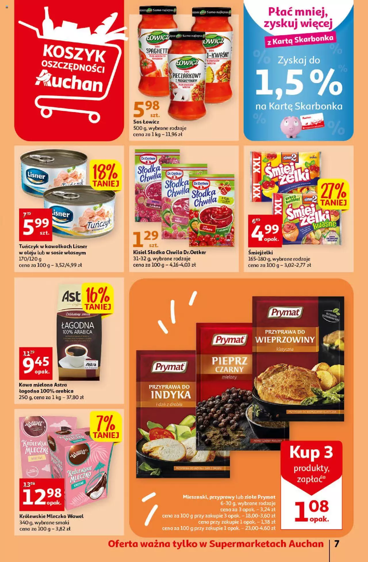 Auchan Koszyk Oszczędności Auchan Supermarket Gazetka ważna od 19.01.2023 do 25.01.2023 strona 7