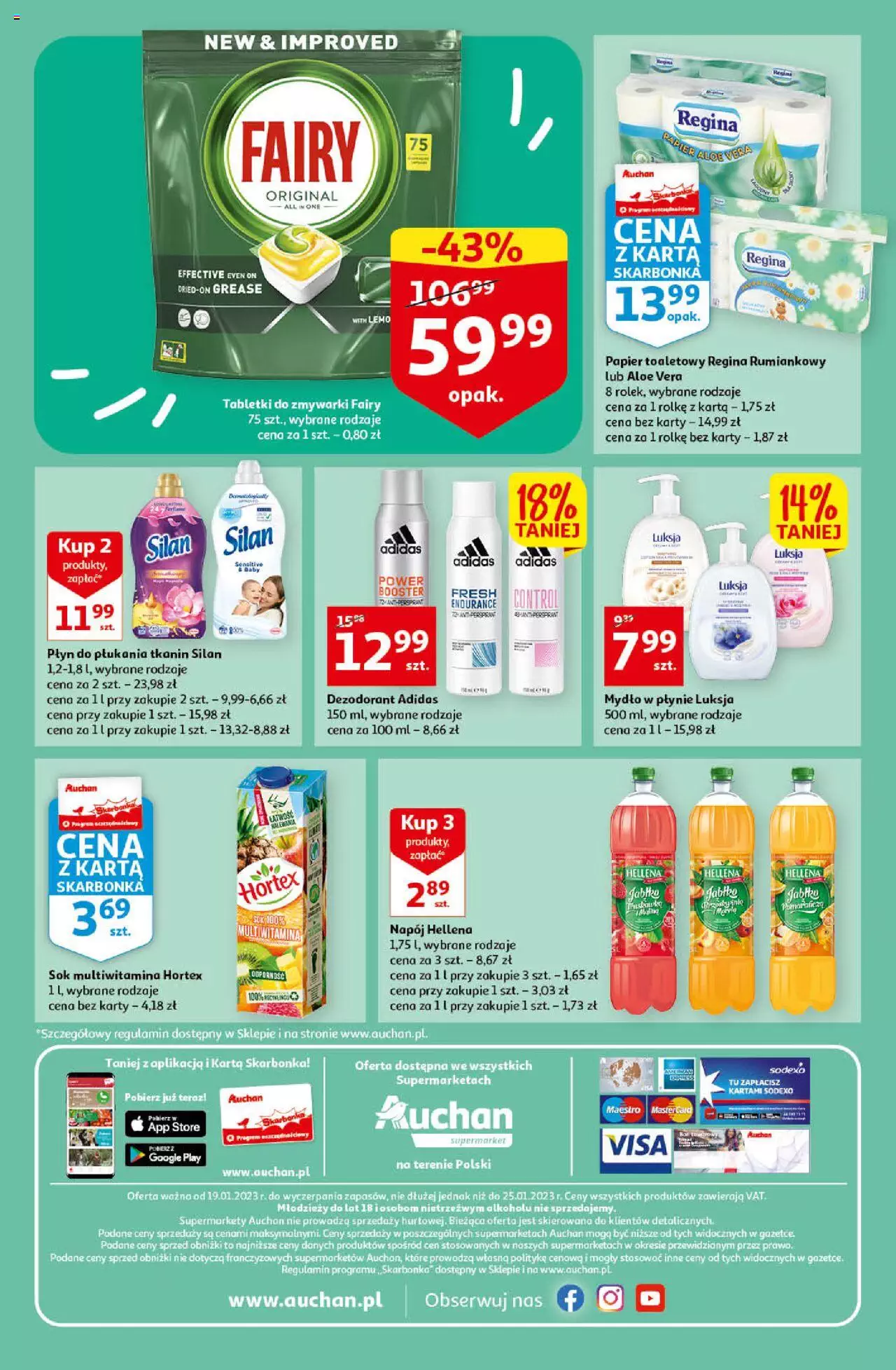 Auchan Koszyk Oszczędności Auchan Supermarket Gazetka ważna od 19.01.2023 do 25.01.2023 strona 8
