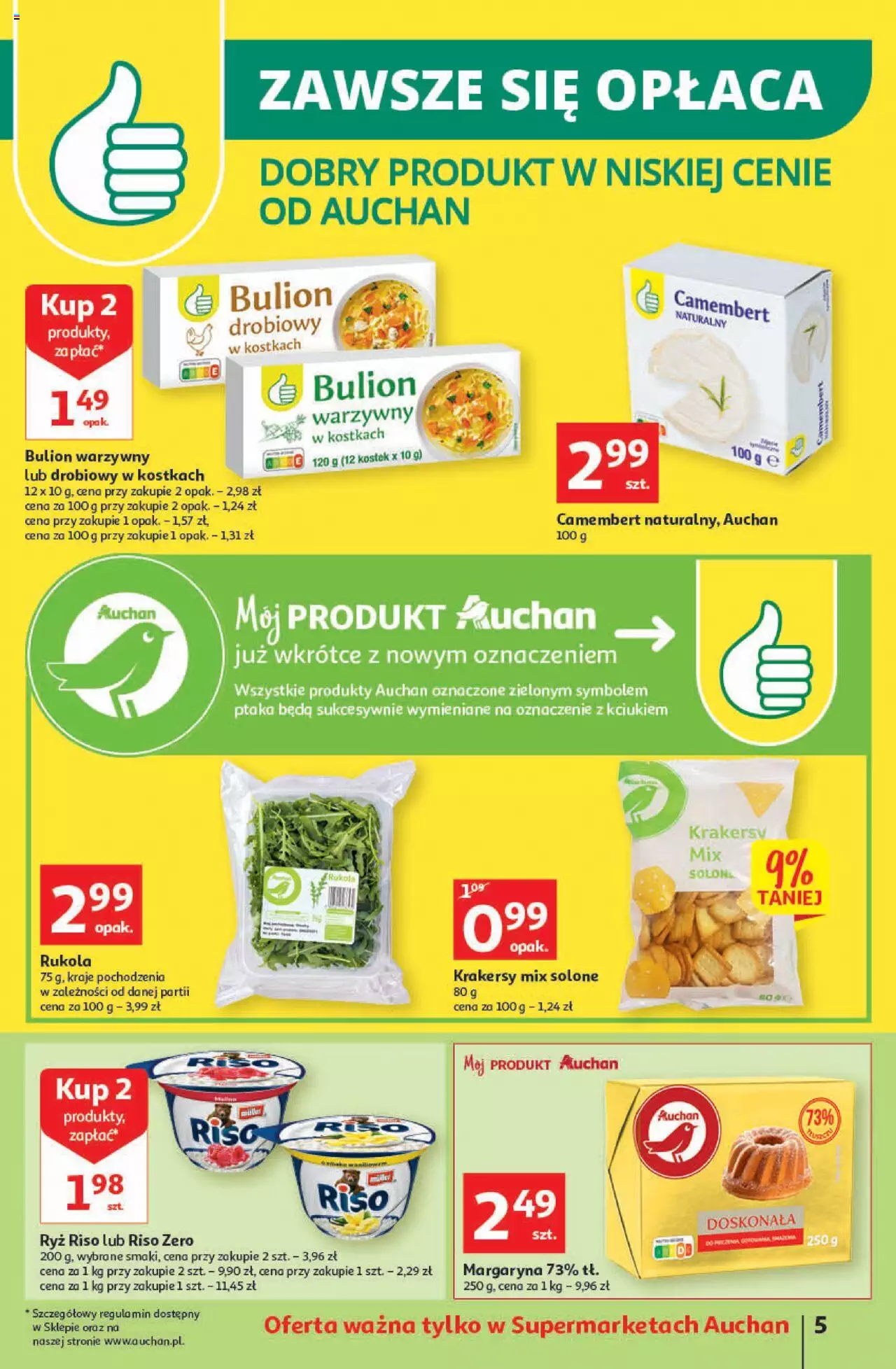 Auchan Koszyk Oszczędności Auchan Supermarkety gazetka ważna od 13.10.2022 do 19.10.2022 strona 5