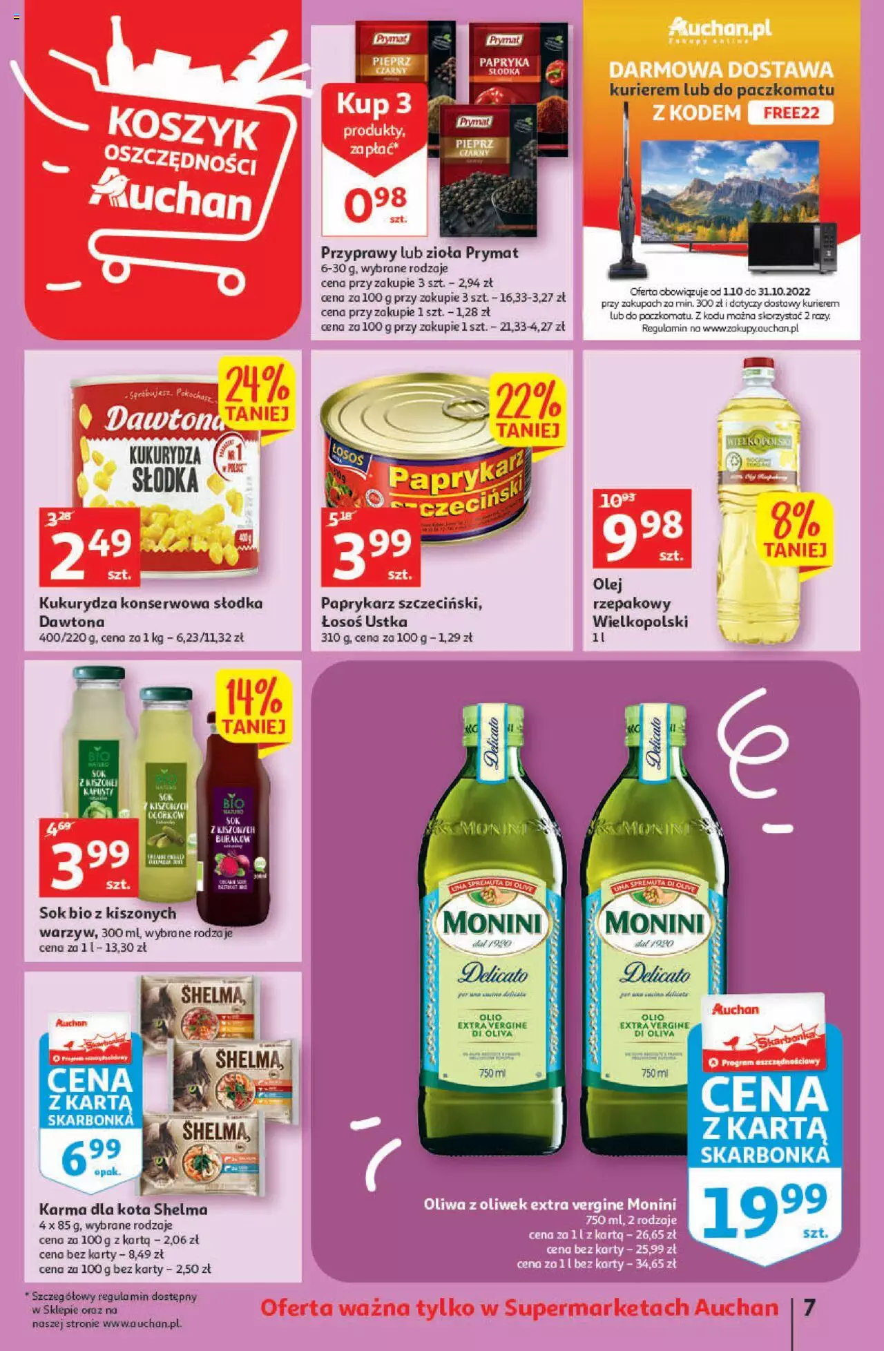 Auchan Koszyk Oszczędności Auchan Supermarkety gazetka ważna od 13.10.2022 do 19.10.2022 strona 7