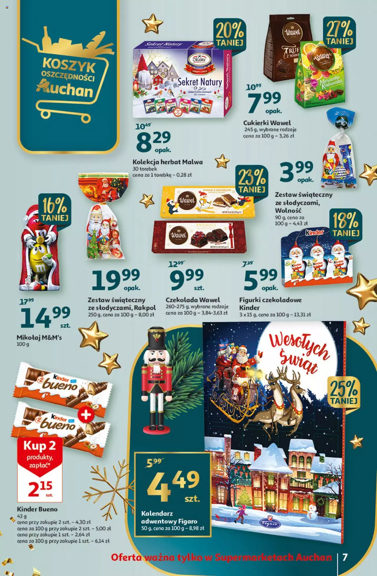 Auchan Koszyk Oszczędności Auchan Supermarkety  Gazetka ważna od 17.11.2022 do 23.11.2022 strona 7