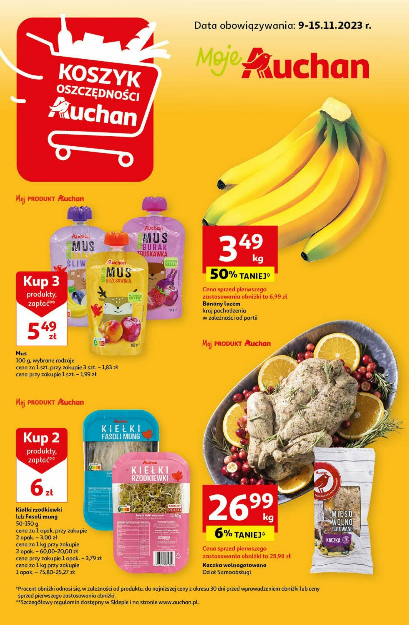 Auchan Koszyk Oszczędności Gazetka ważna od 09.11.2023 do 15.11.2023 strona 1