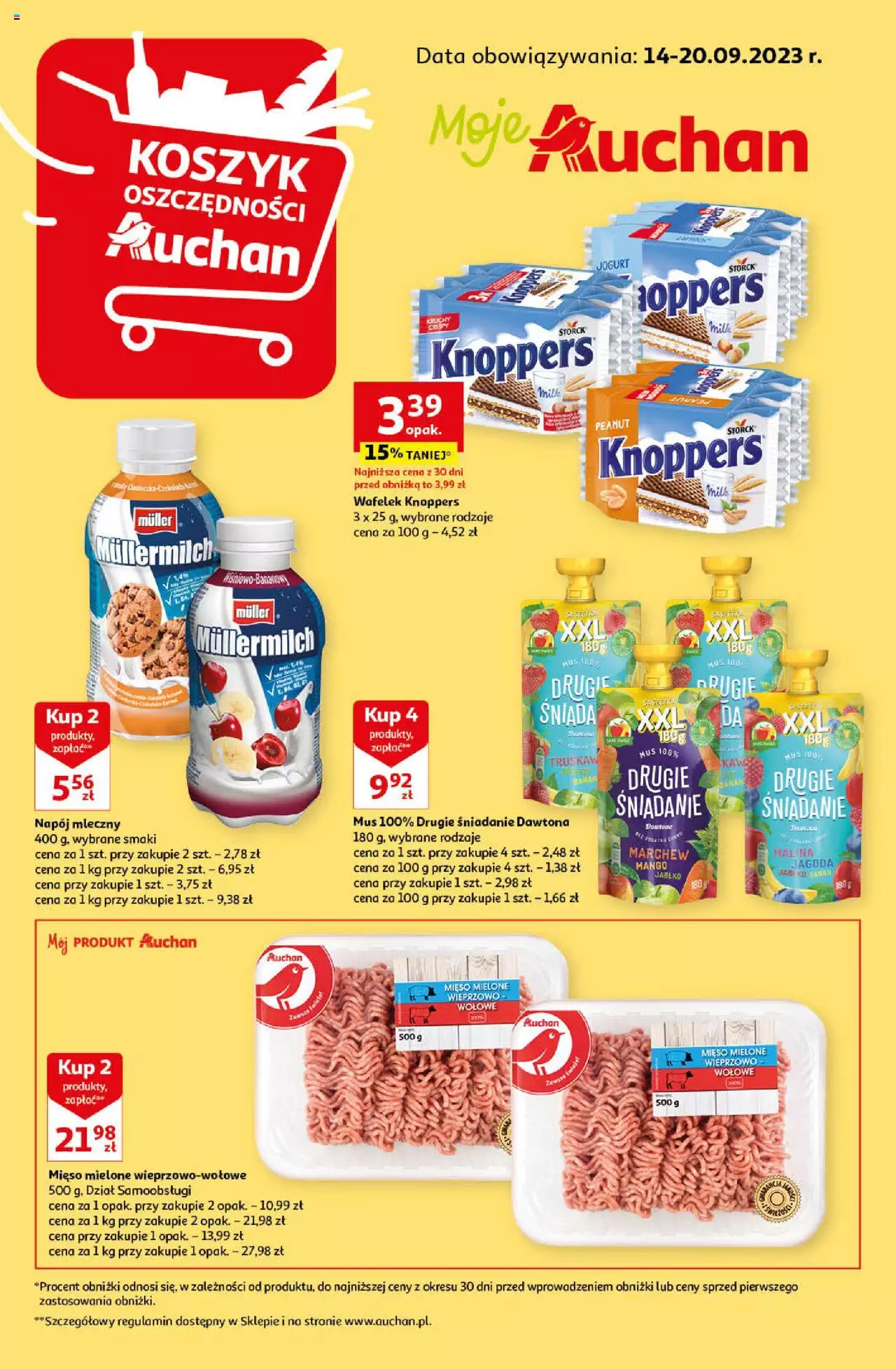 Auchan Koszyk Oszczędności Gazetka ważna od 14.09.2023 do 20.09.2023 strona 1