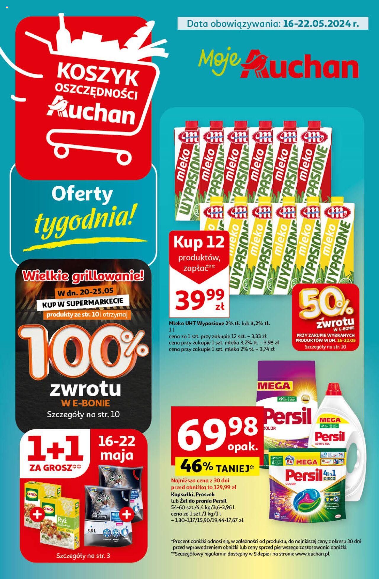 Auchan Koszyk Oszczędności Gazetka ważna od 16.05.2024 do 22.05.2024 strona 1