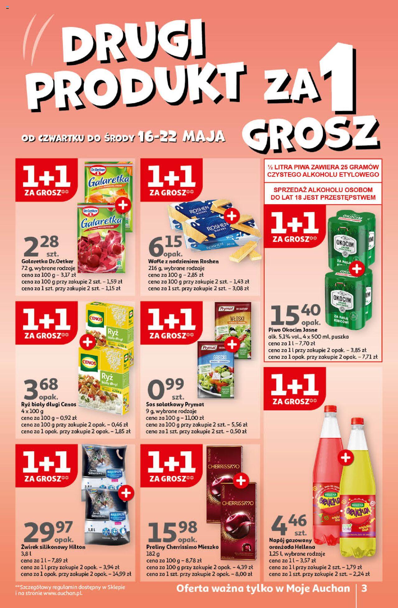 Auchan Koszyk Oszczędności Gazetka ważna od 16.05.2024 do 22.05.2024 strona 3