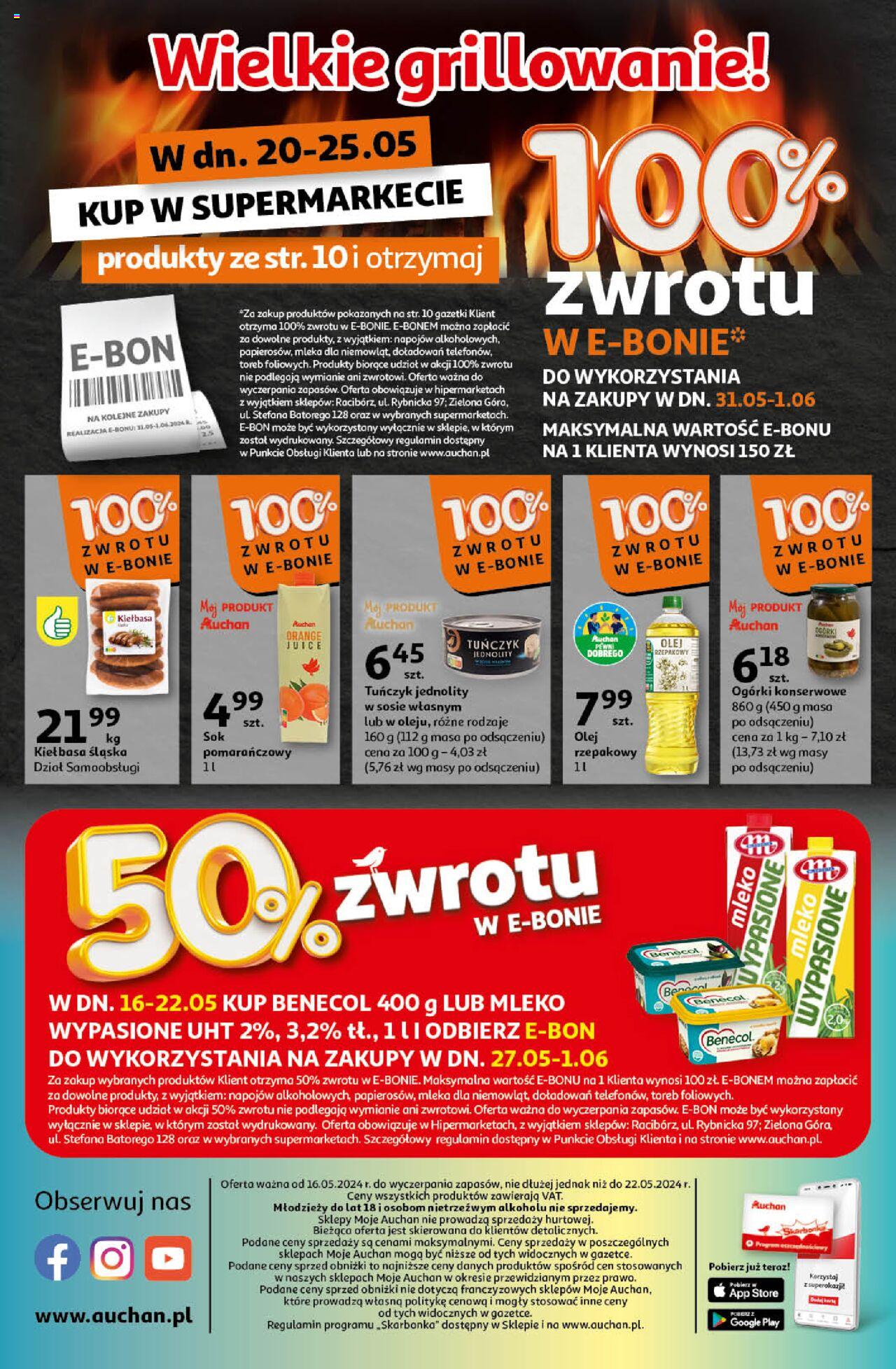 Auchan Koszyk Oszczędności Gazetka ważna od 16.05.2024 do 22.05.2024 strona 10