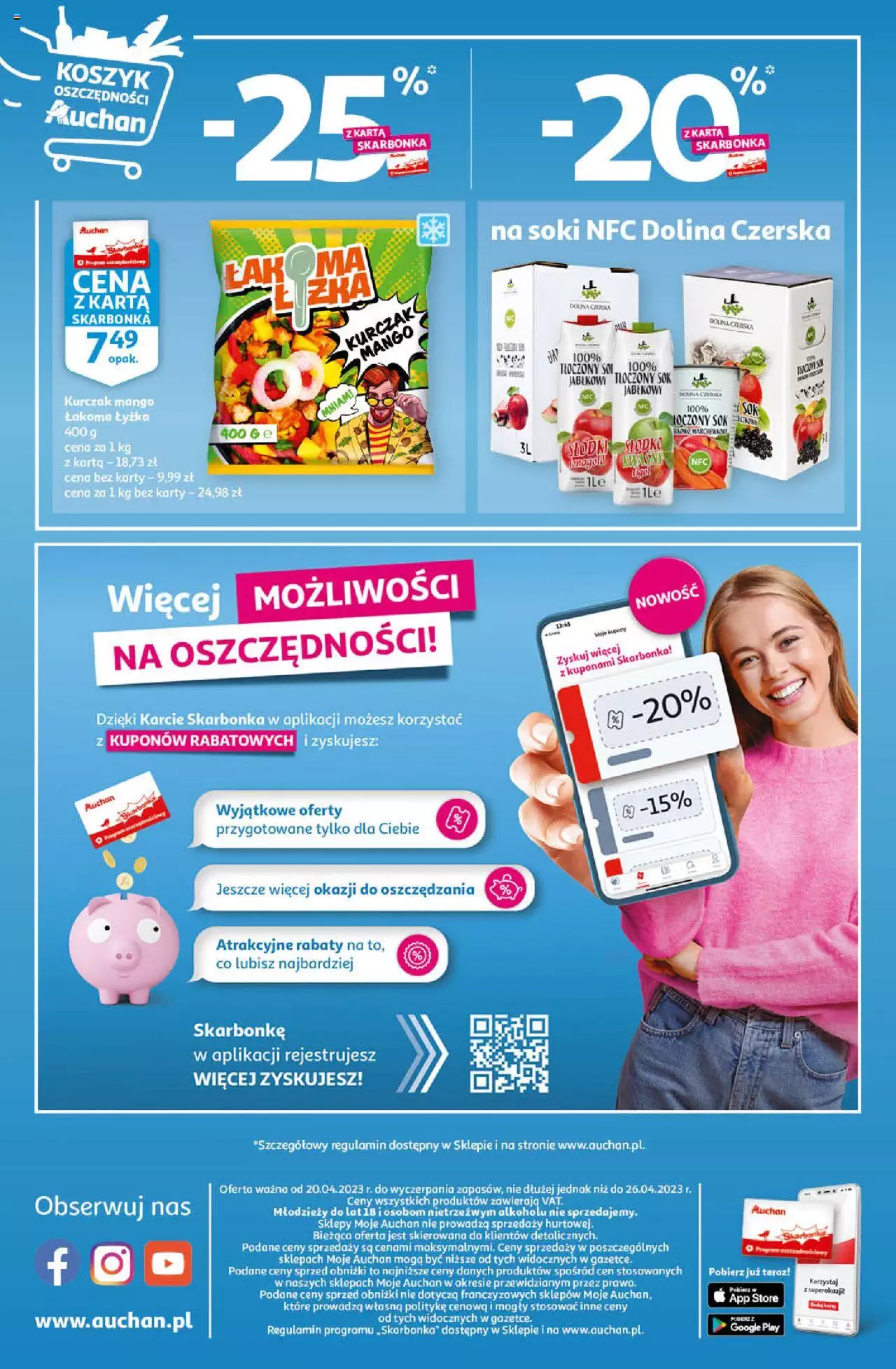 Auchan Koszyk Oszczędności  Gazetka ważna  od 20.04.2023 do 26.04.2023 strona 4